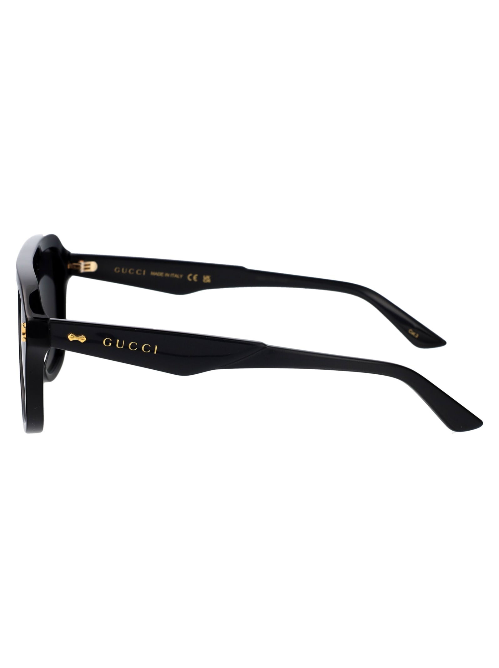 Shop Gucci Gg1263s Sunglasses In 001 Black Black Grey