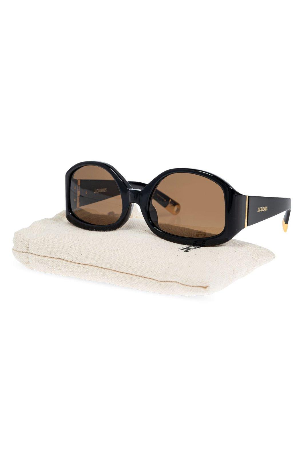 JACQUEMUS OVAL FRAME SUNGLASSES SUNGLASSES