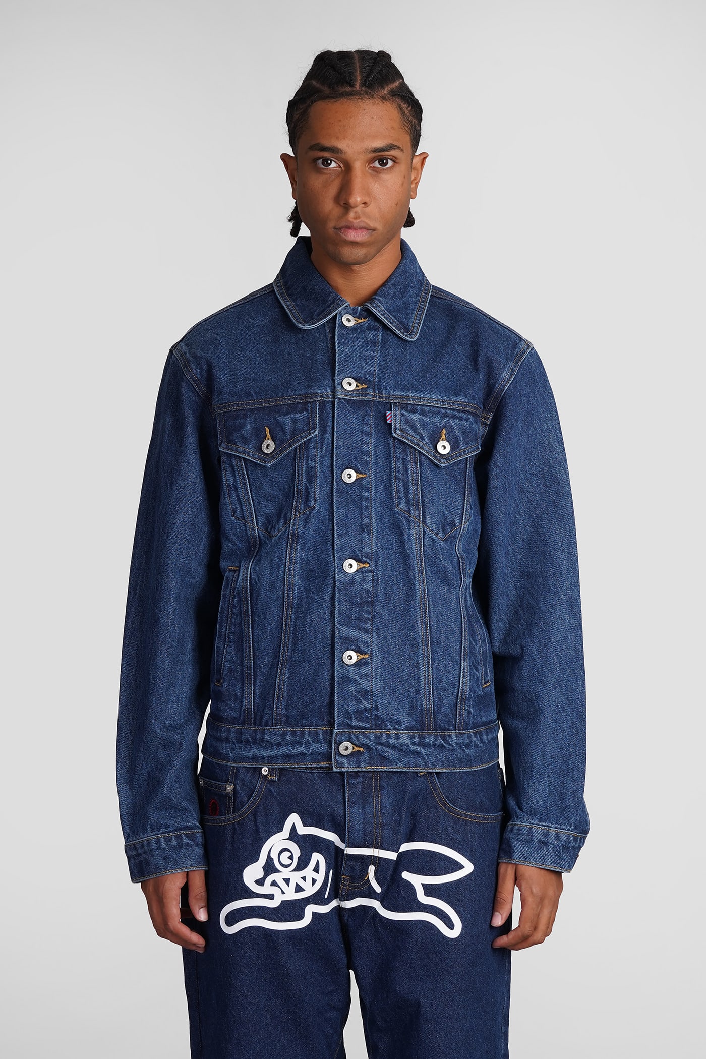 Denim Jackets In Blue Cotton