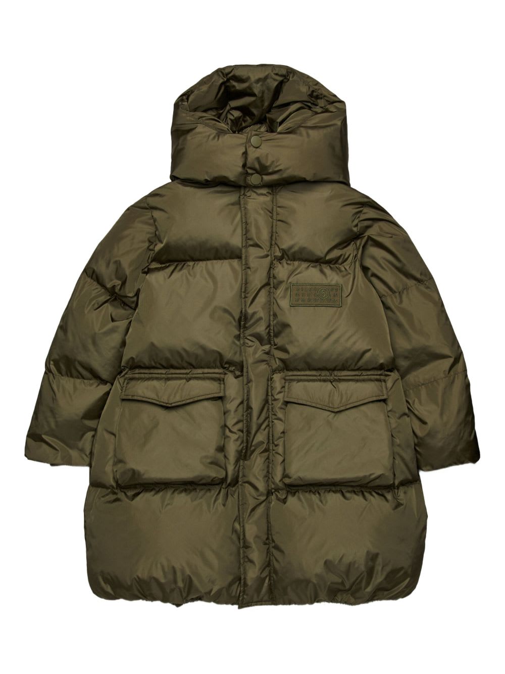 Mm6 Maison Margiela Kids Coat With Logo Application In Green