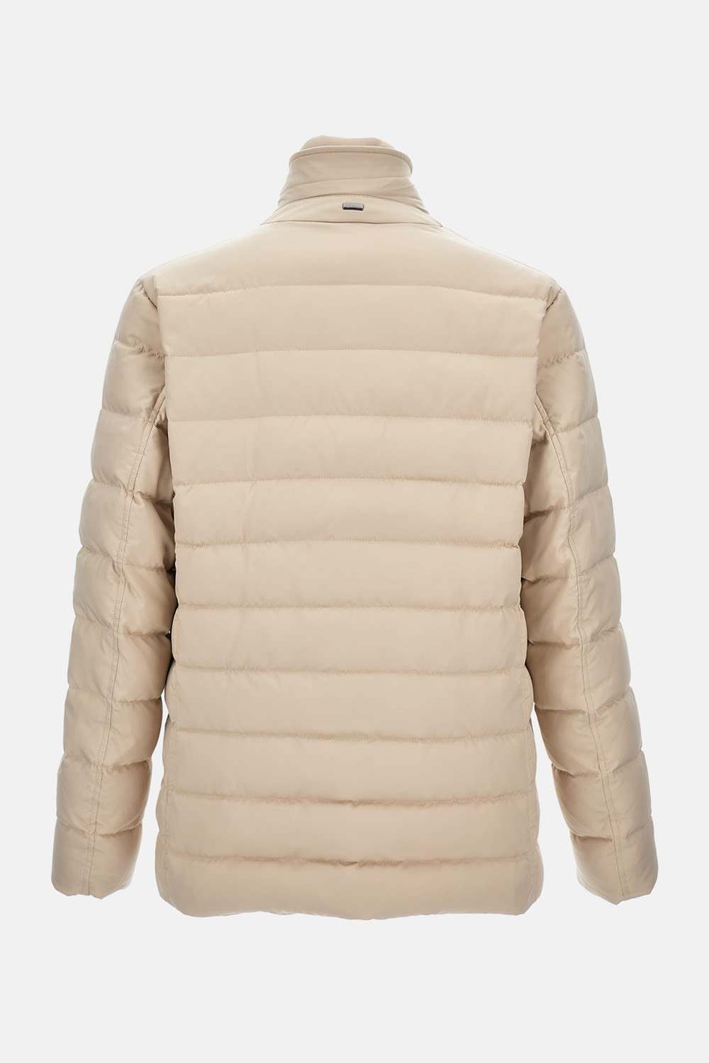 Herno Quilted Button-fastening Padded Jacket In Neutral