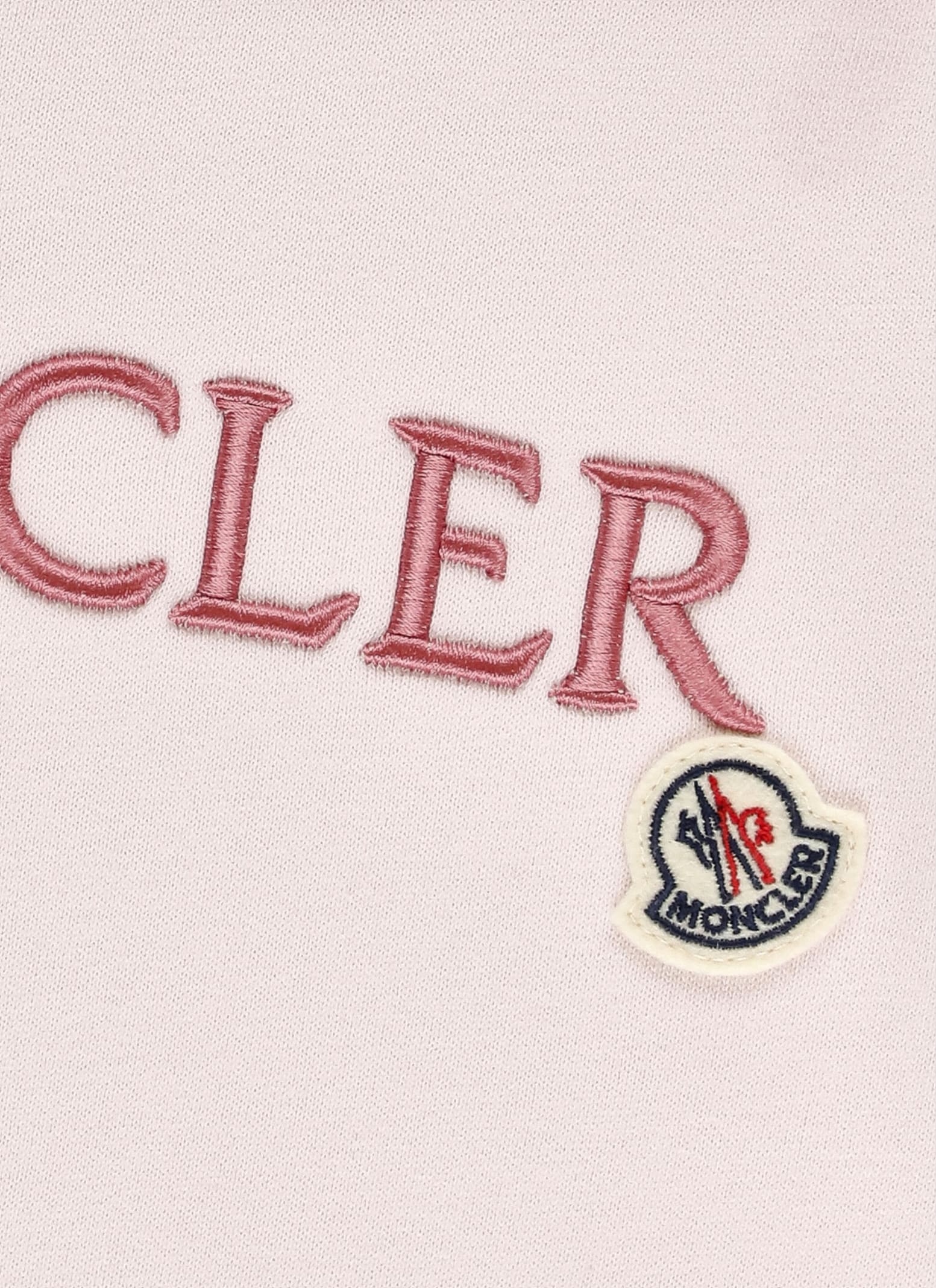 Shop Moncler Hoodie With Logo In Pink