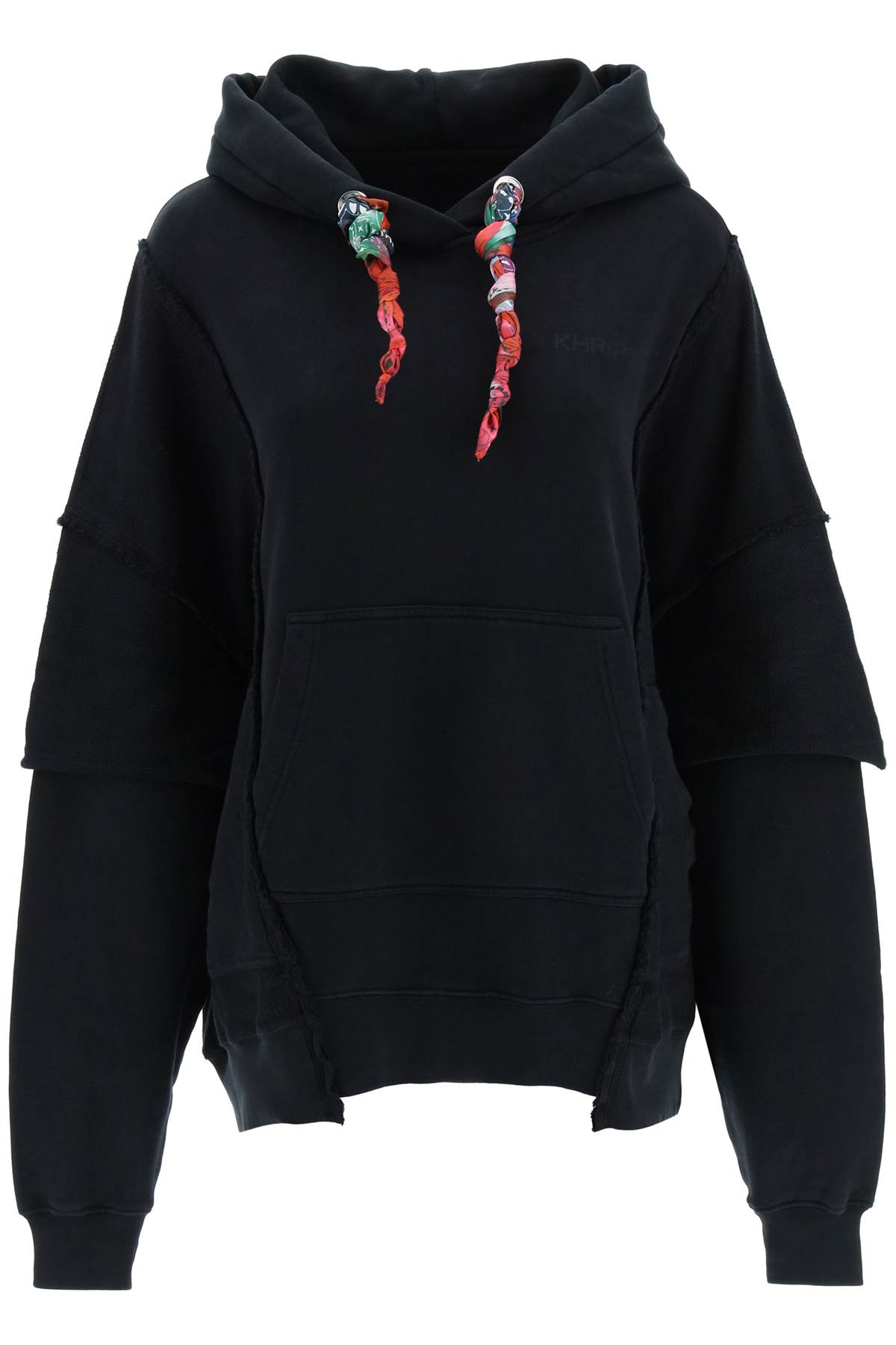 Shop Khrisjoy Oversized Hooded Sweatshirt In Black (black)