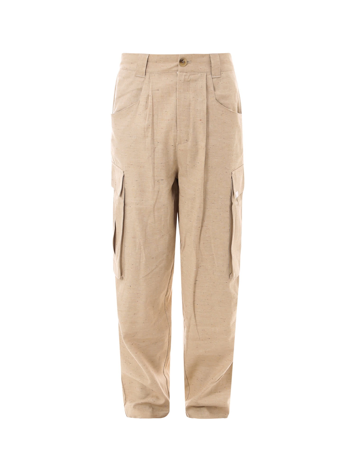 Silted Trouser In Beige