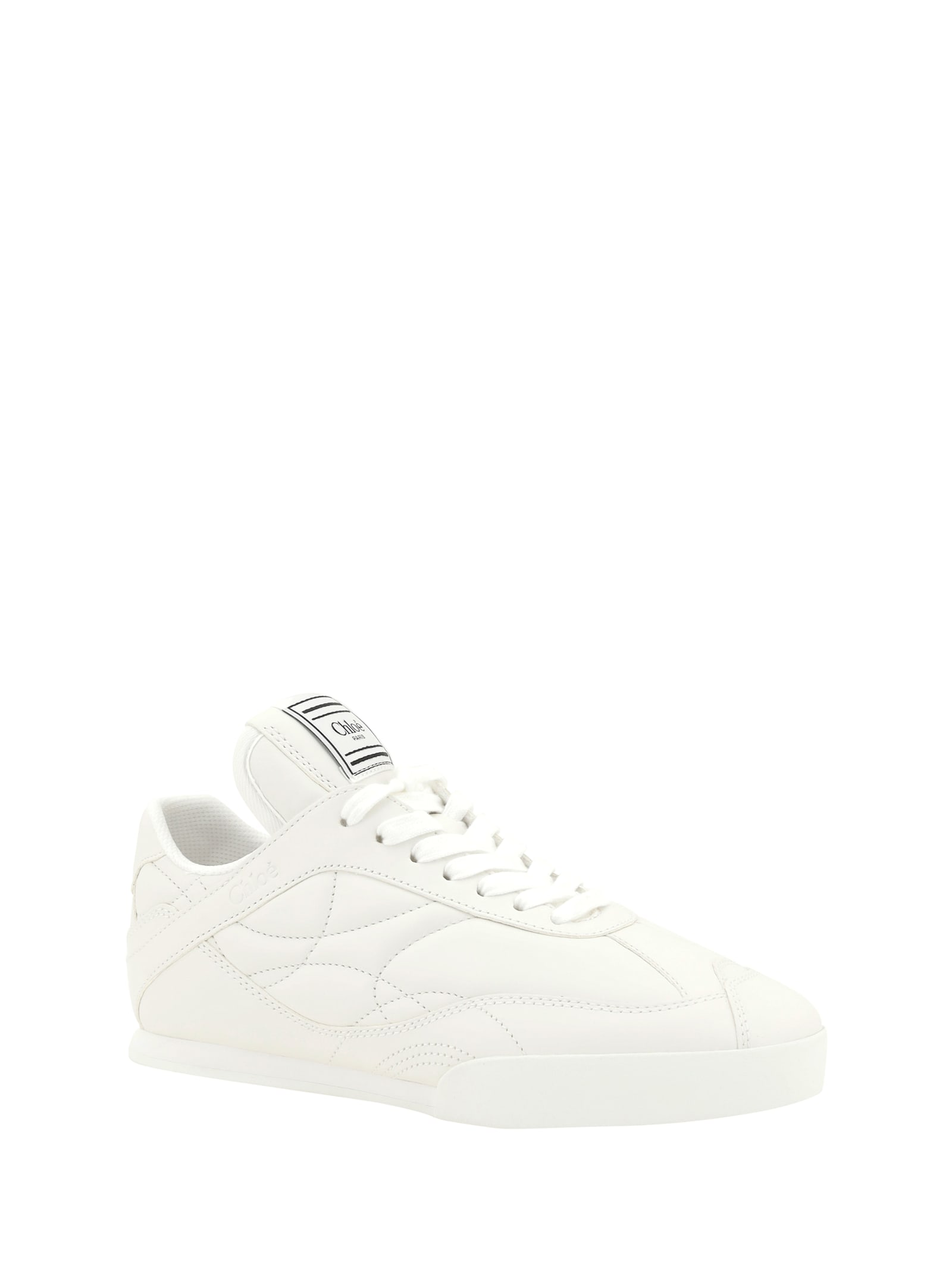 Chloé Womens Winter Wht Kick Brand-patch Leather Low-top Trainers Eur 36 / 3 Uk In White