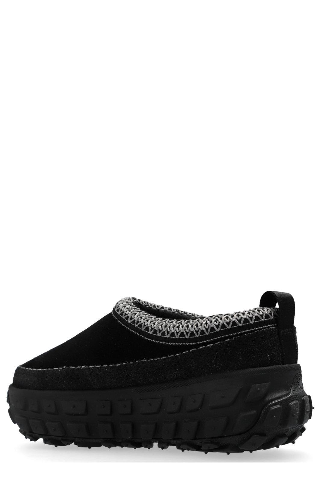 Ugg Venture Daze Platform Contrast Stitched Slippers In Black