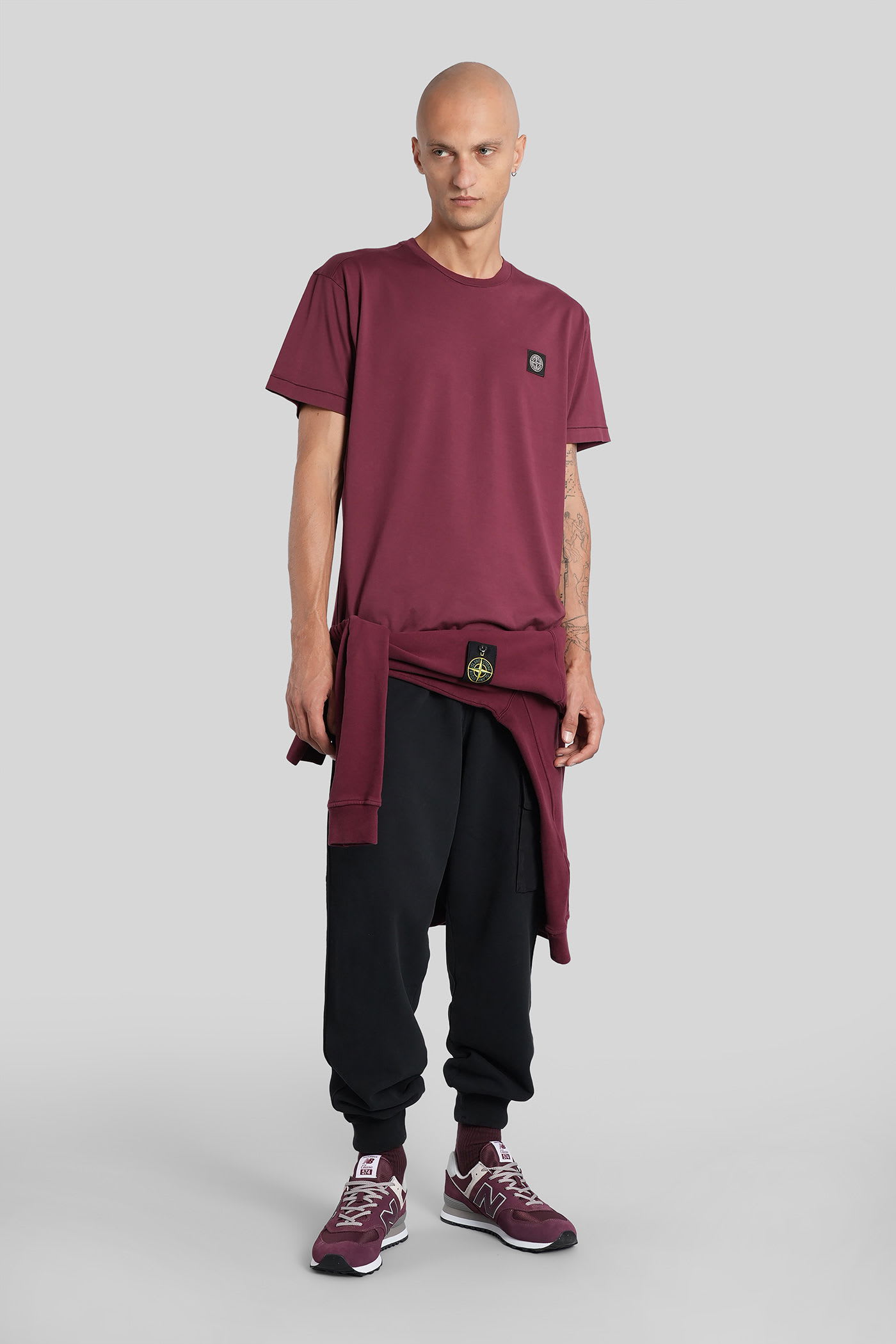 Stone Island T-shirt In Red Cotton In Red