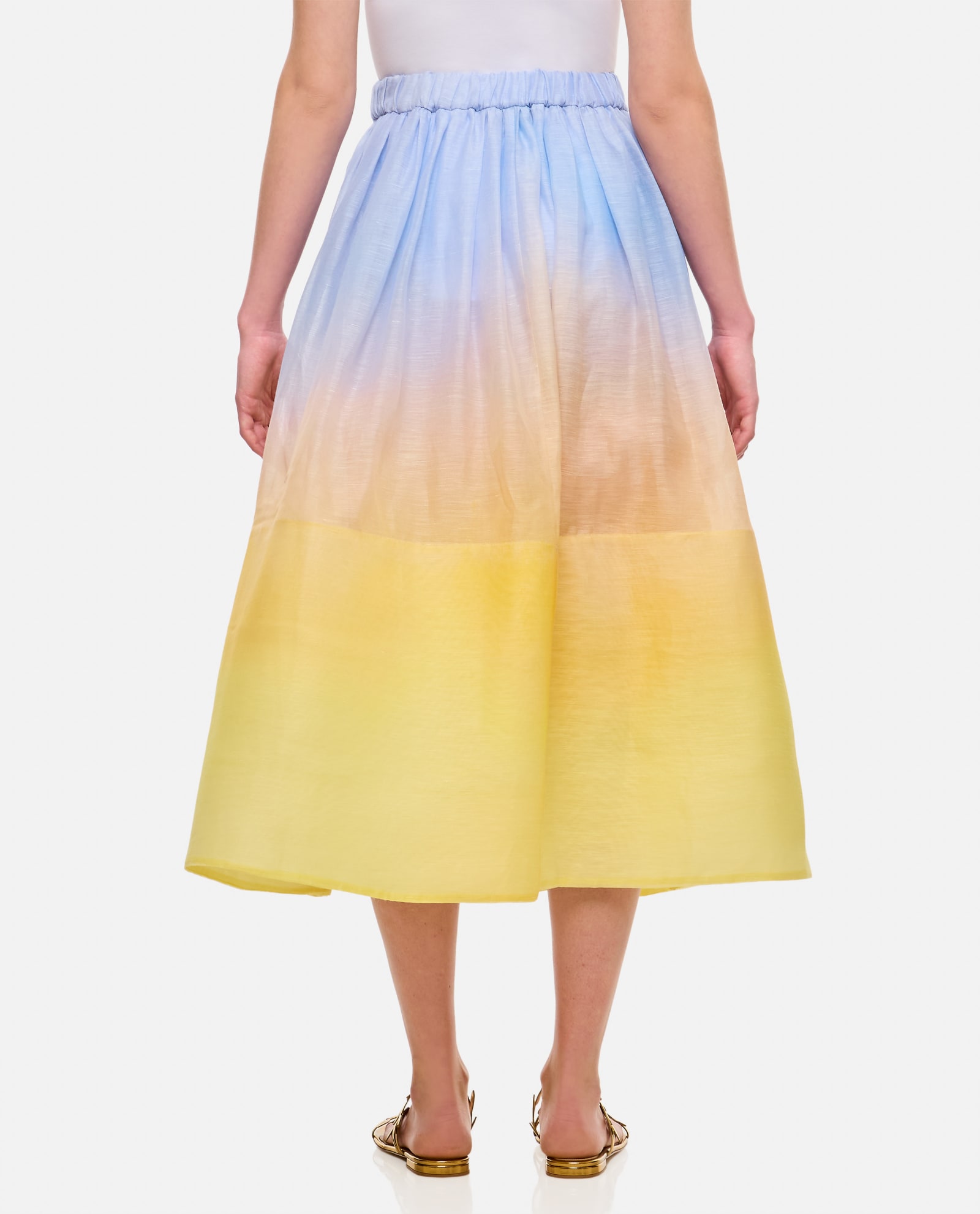 Shop Zimmermann Harmony Midi Skirt In Multicolour