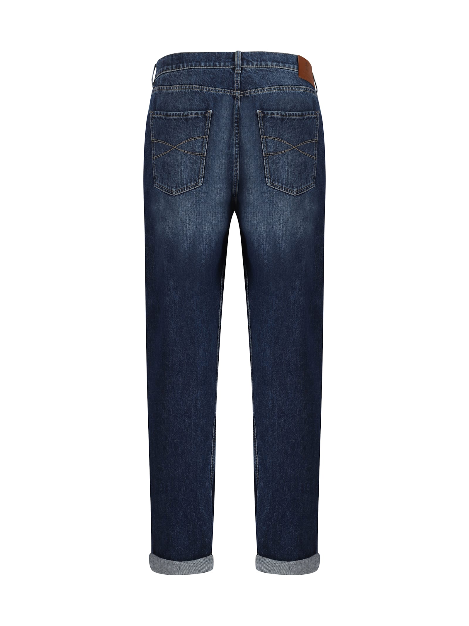 Shop Brunello Cucinelli Jeans In Denim Scuro Old