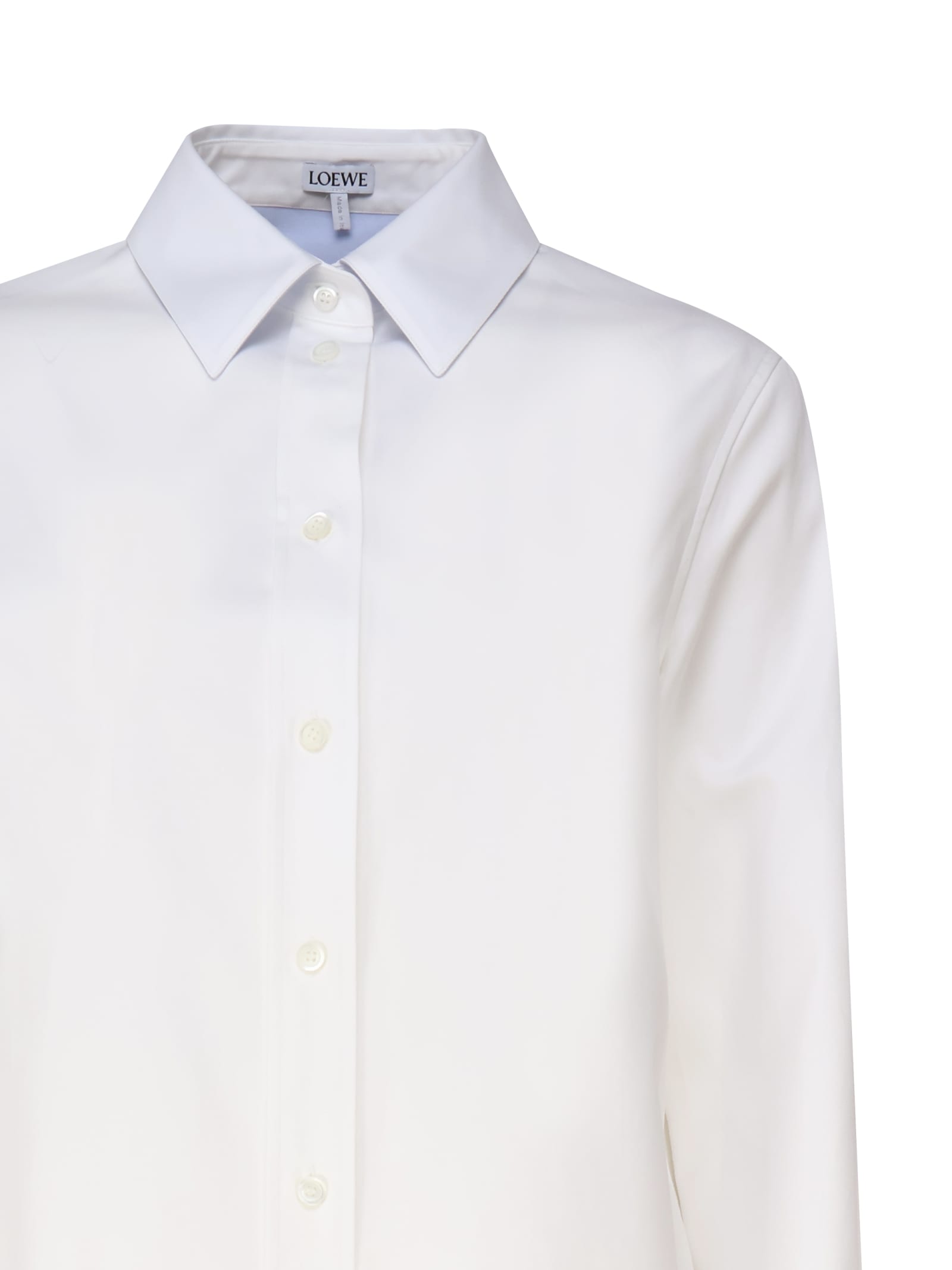 Shop Loewe Shirt Crafted In Medium-weight Cotton Twill In White