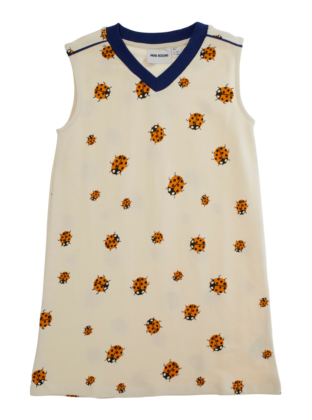 Mini Rodini Ladybug Sweatdress In White