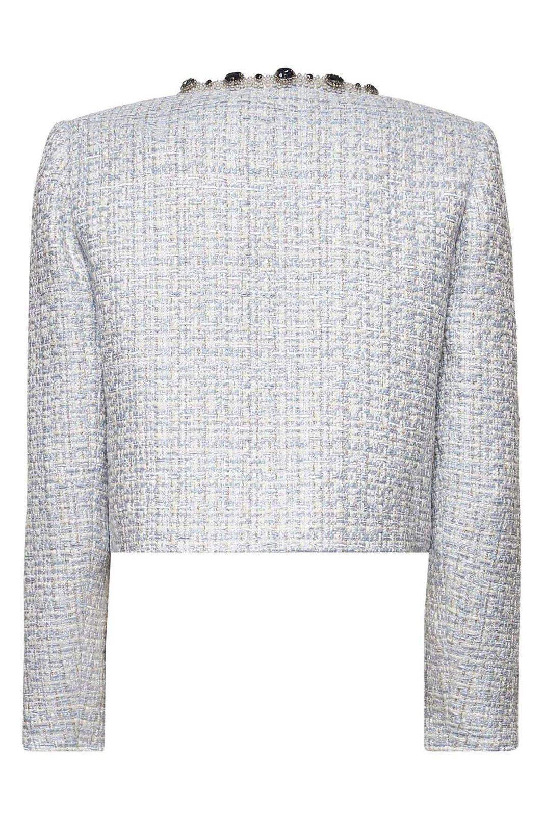 Self-portrait Rhinestone-embellished Tweed Jacket
