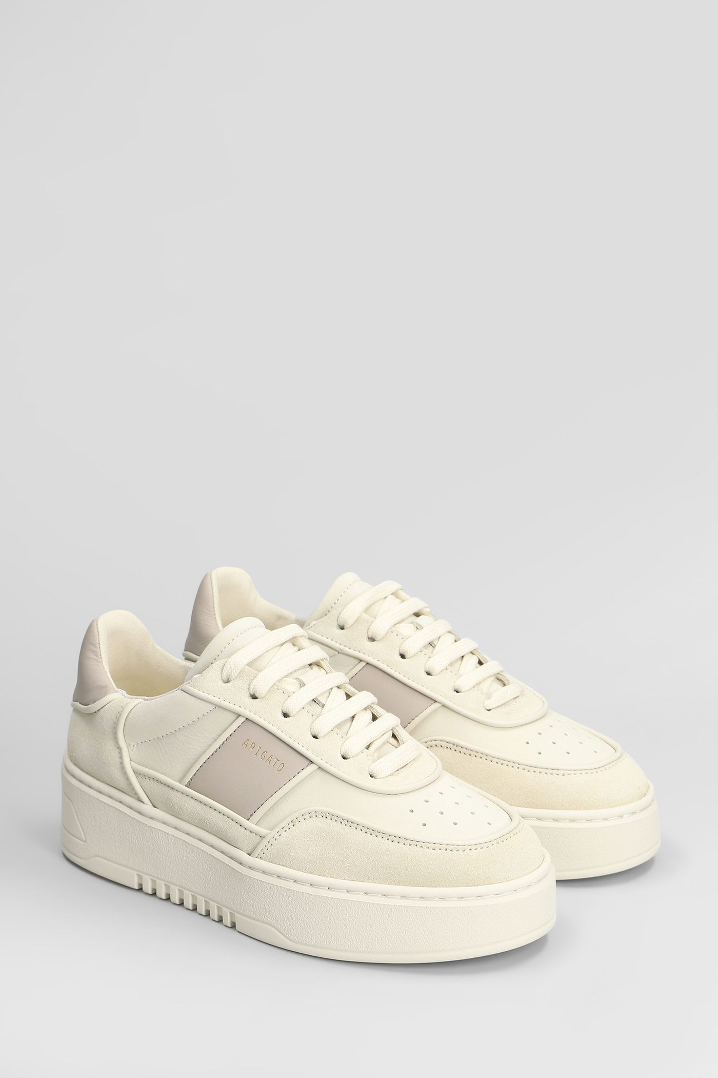 Axel Arigato Orbit Sneakers In Beige Suede And Fabric In Sand