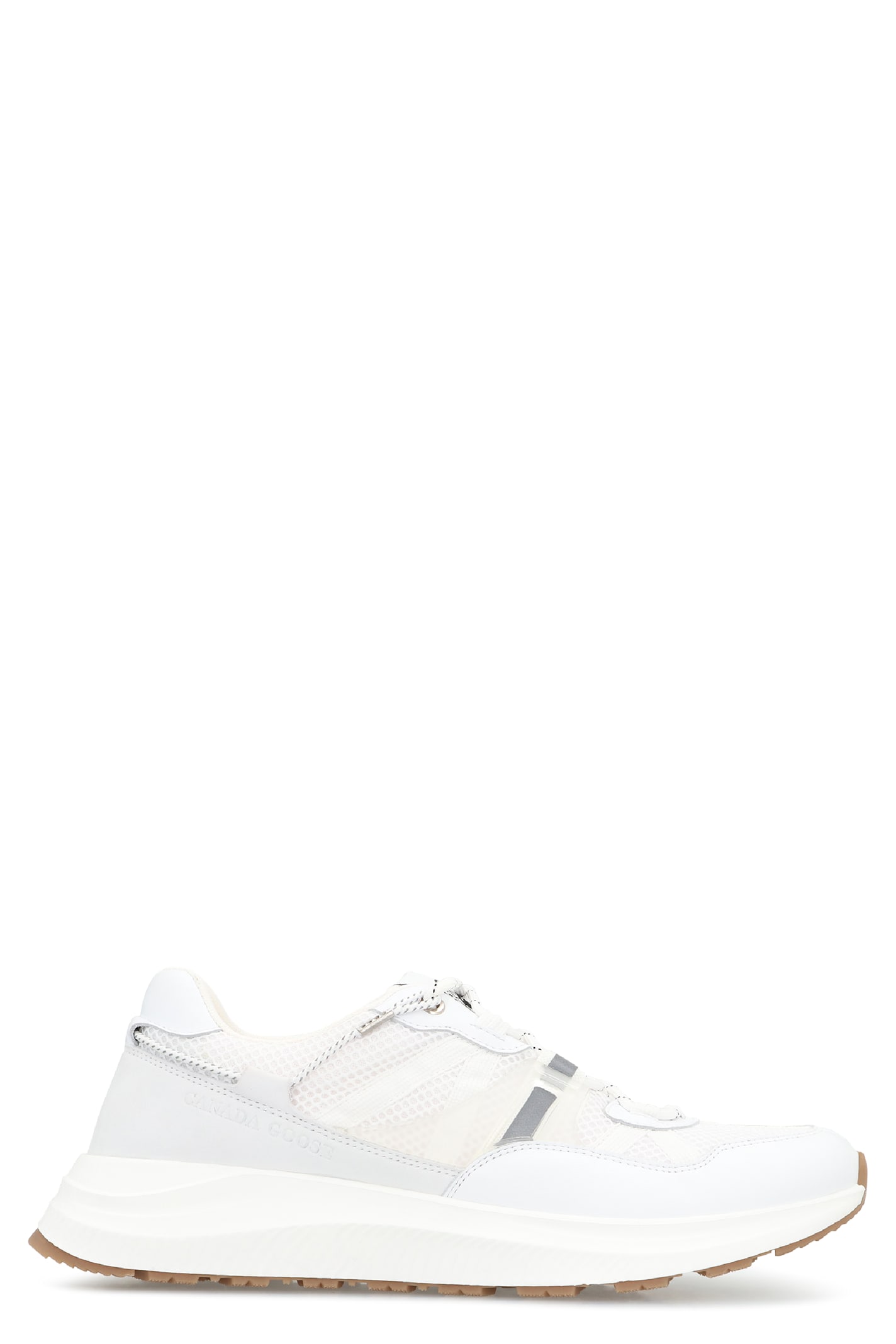 Canada Goose Cascade Leather Mesh Panel Sneakers In White