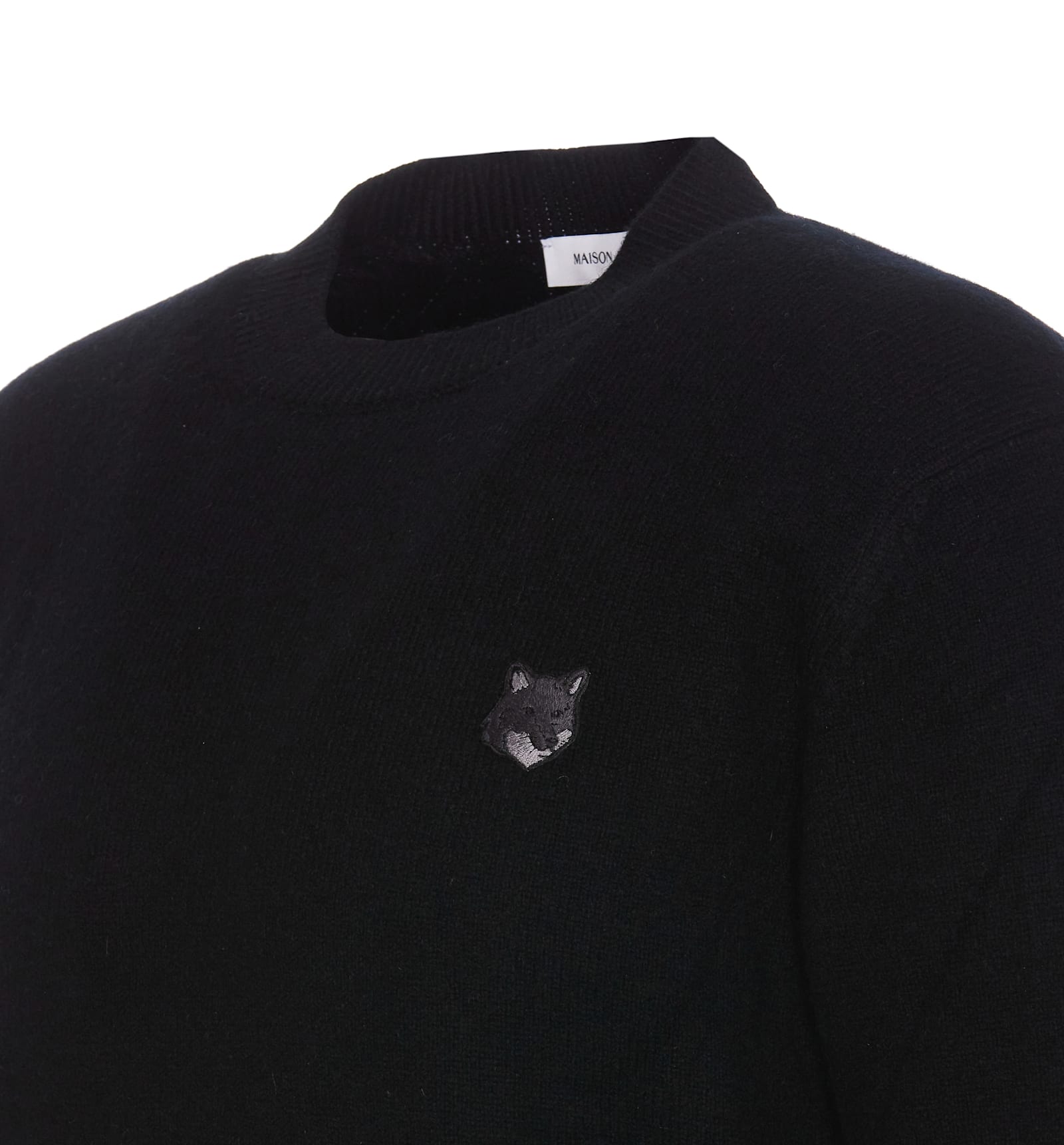 Maison Kitsuné Black Bold Fox Head Patch Oversized Sweatshirt In Black