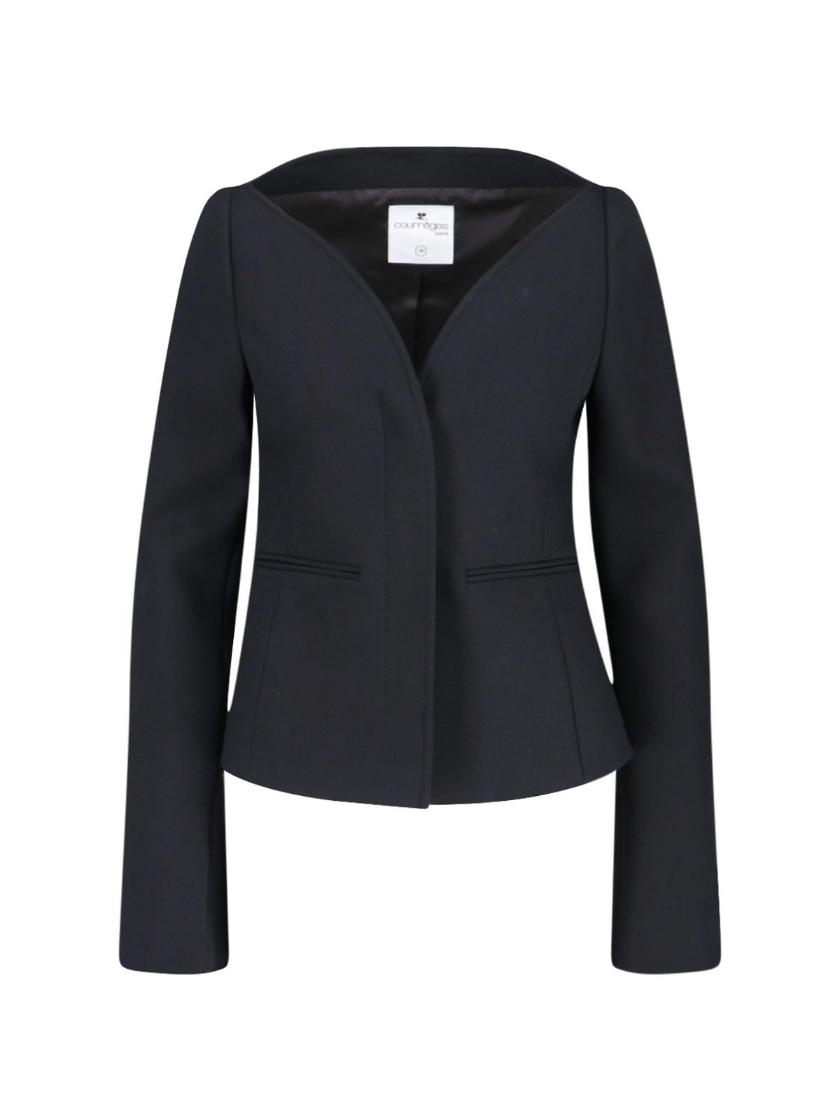 Shop Courrèges Ellipse Heritage Jacket In Black