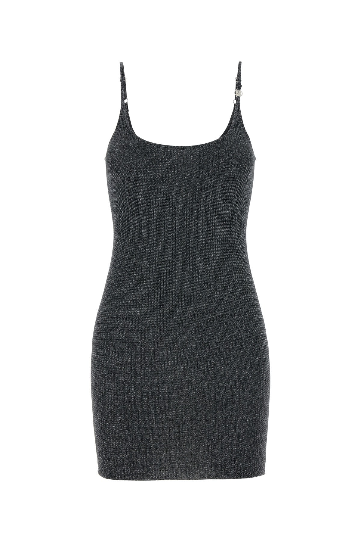 Black Wool Blend Mini Dress