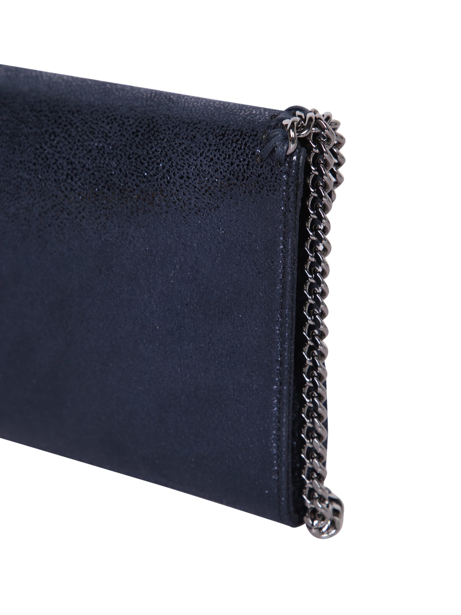 Shop Stella Mccartney Falabella Mini Bag Blue Metal