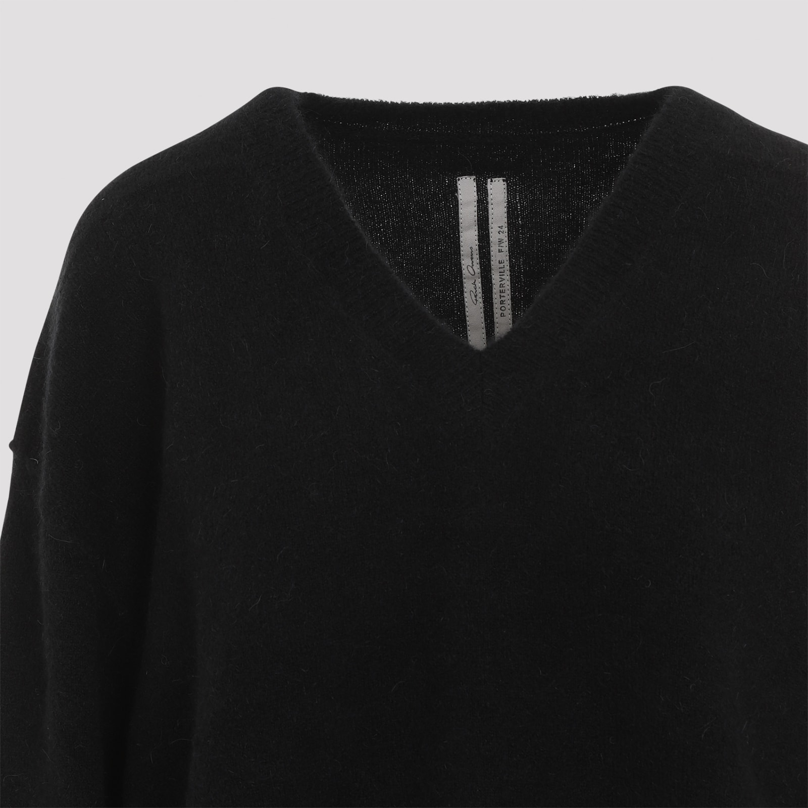 Shop Rick Owens Tommy V-neck Sweater In Black