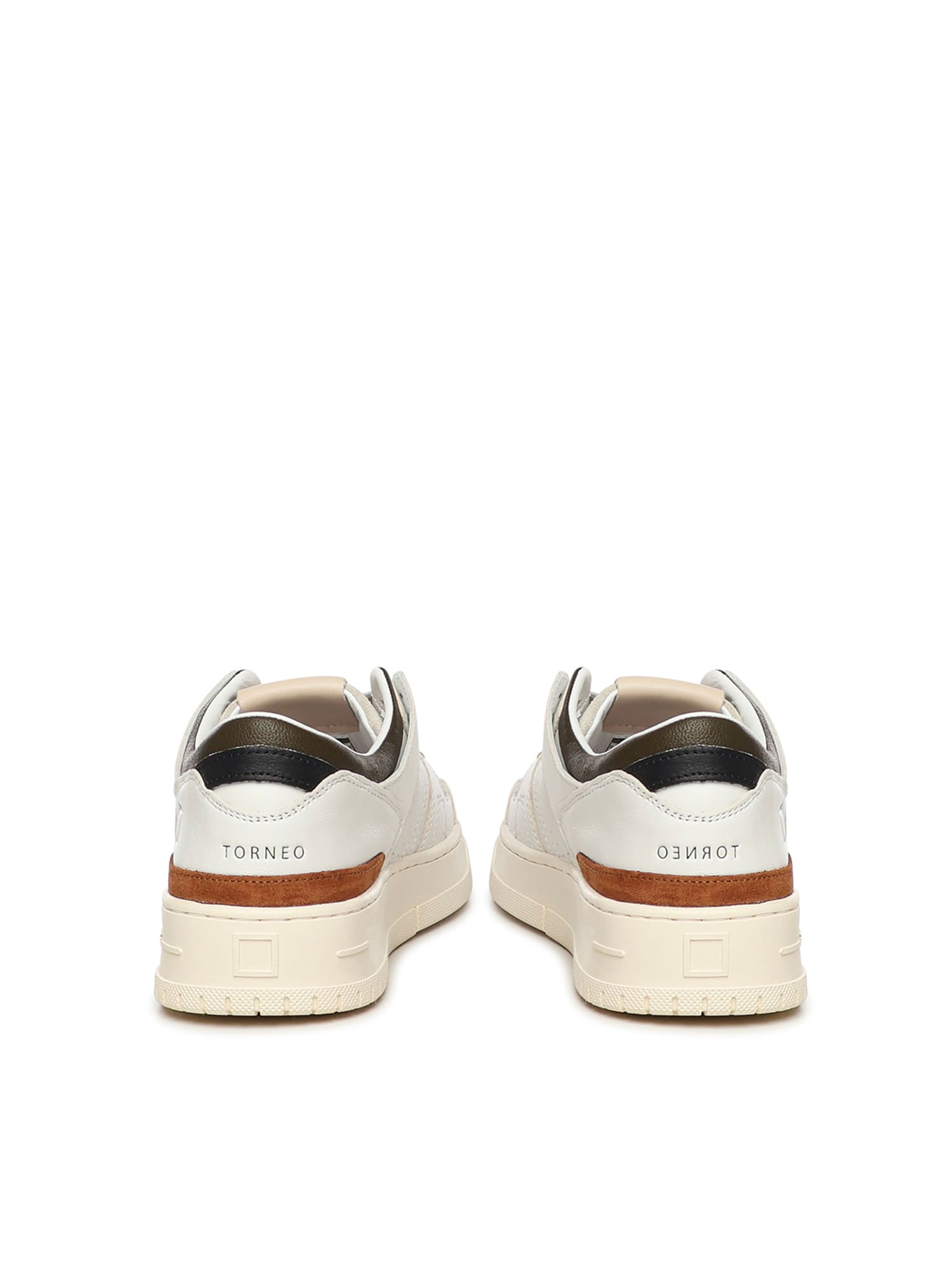 Date Torneo Leather Sneakers In White