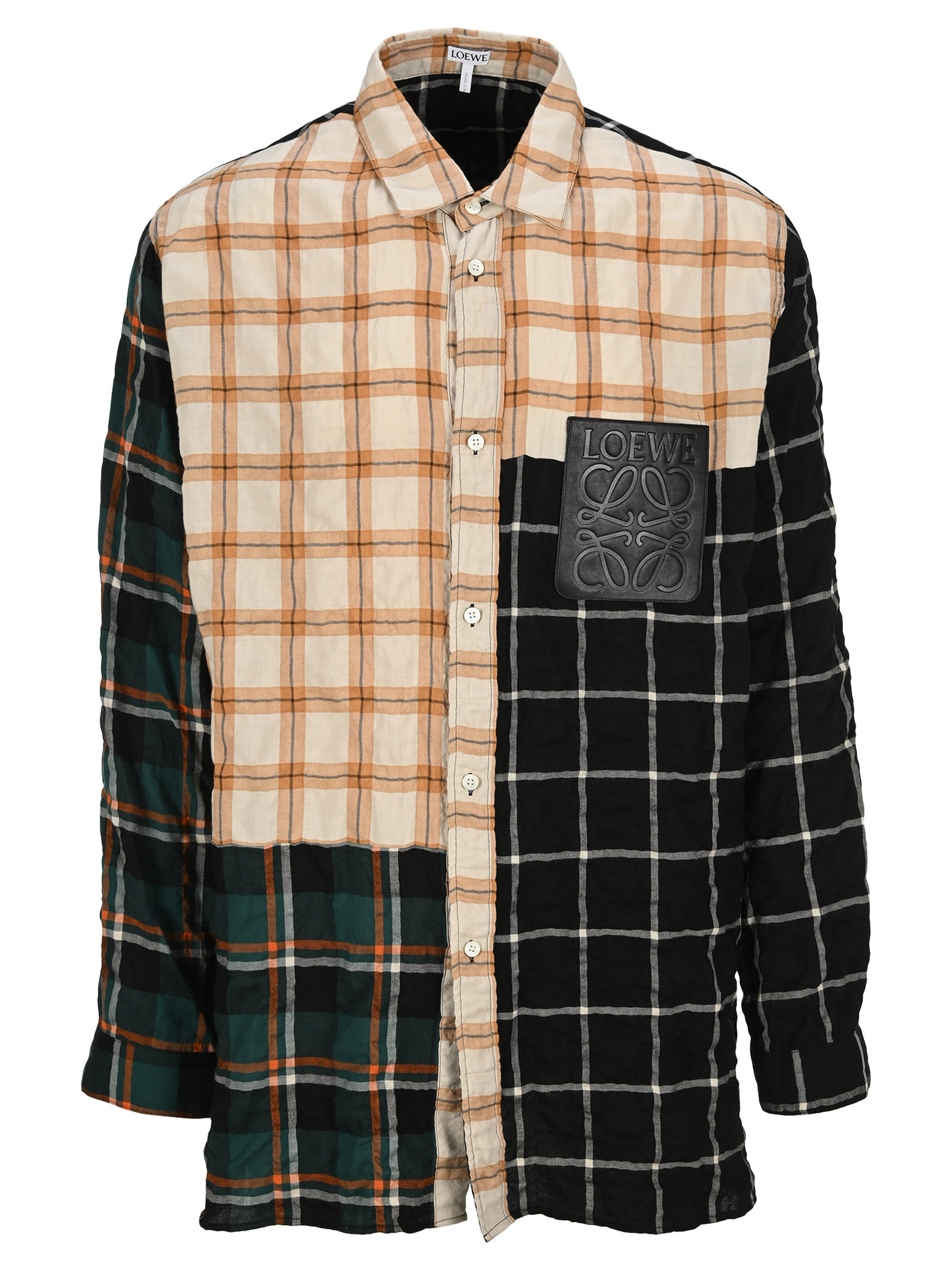 LOEWE CHECK OVERSHIRT IN COTTON AND MODAL,H526Y05W01F9900
