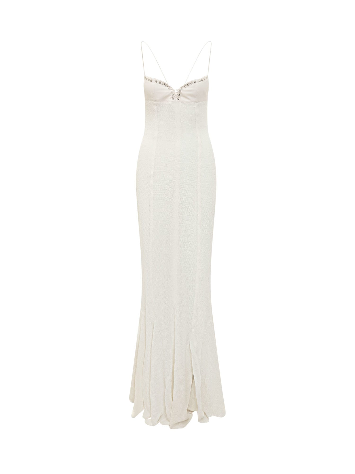 Shop Ludovic De Saint Sernin Long Mermaid Dress In White