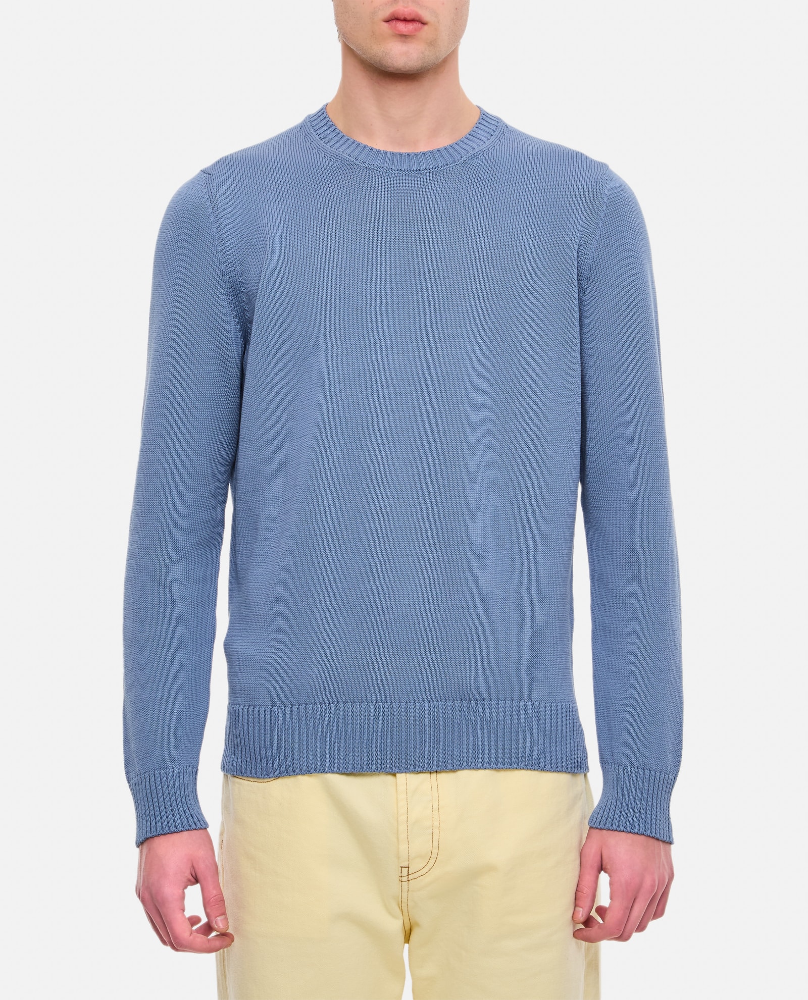 Shop Drumohr Crewneck Sweater In Clear Blue