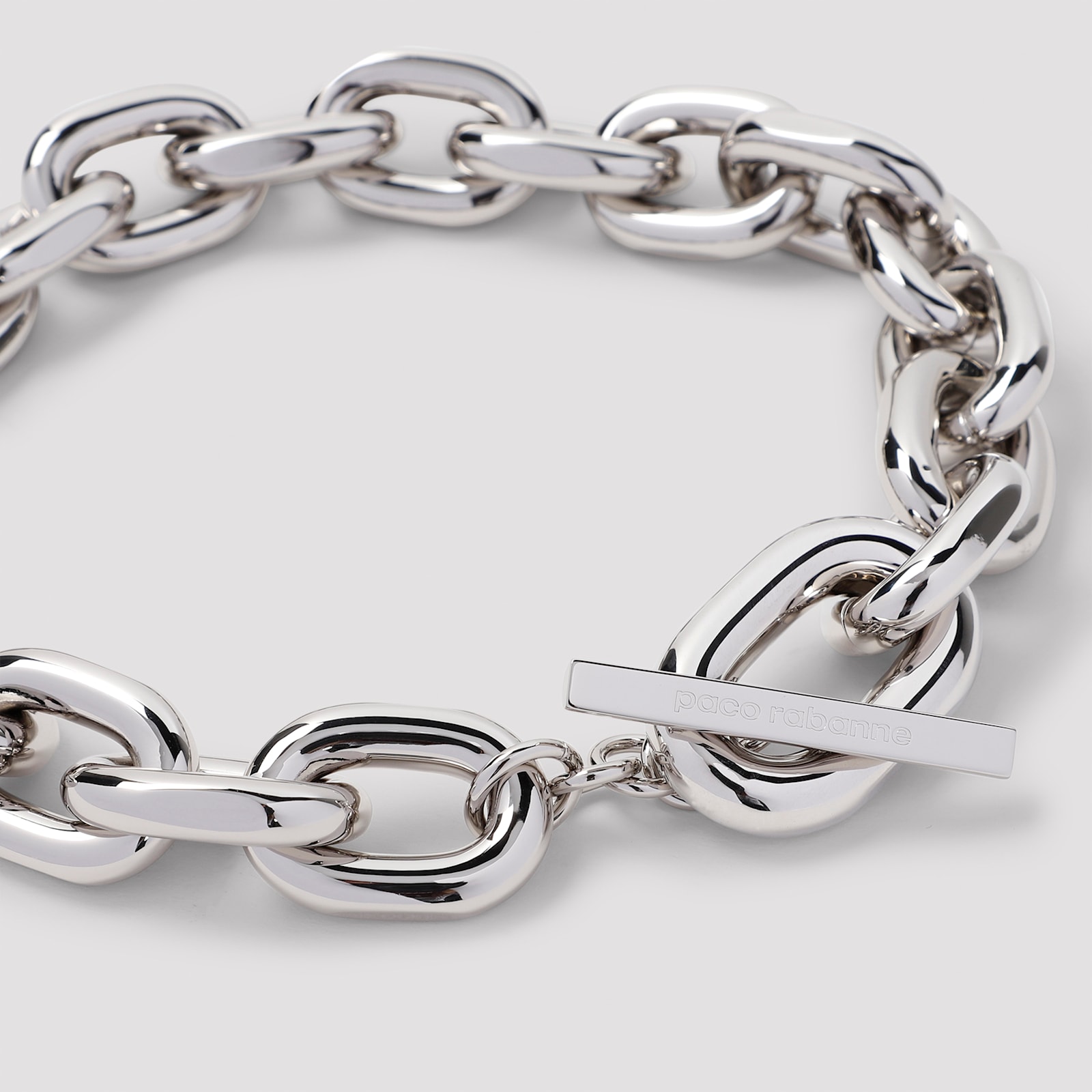 Shop Rabanne Xl Link Necklace In Silver