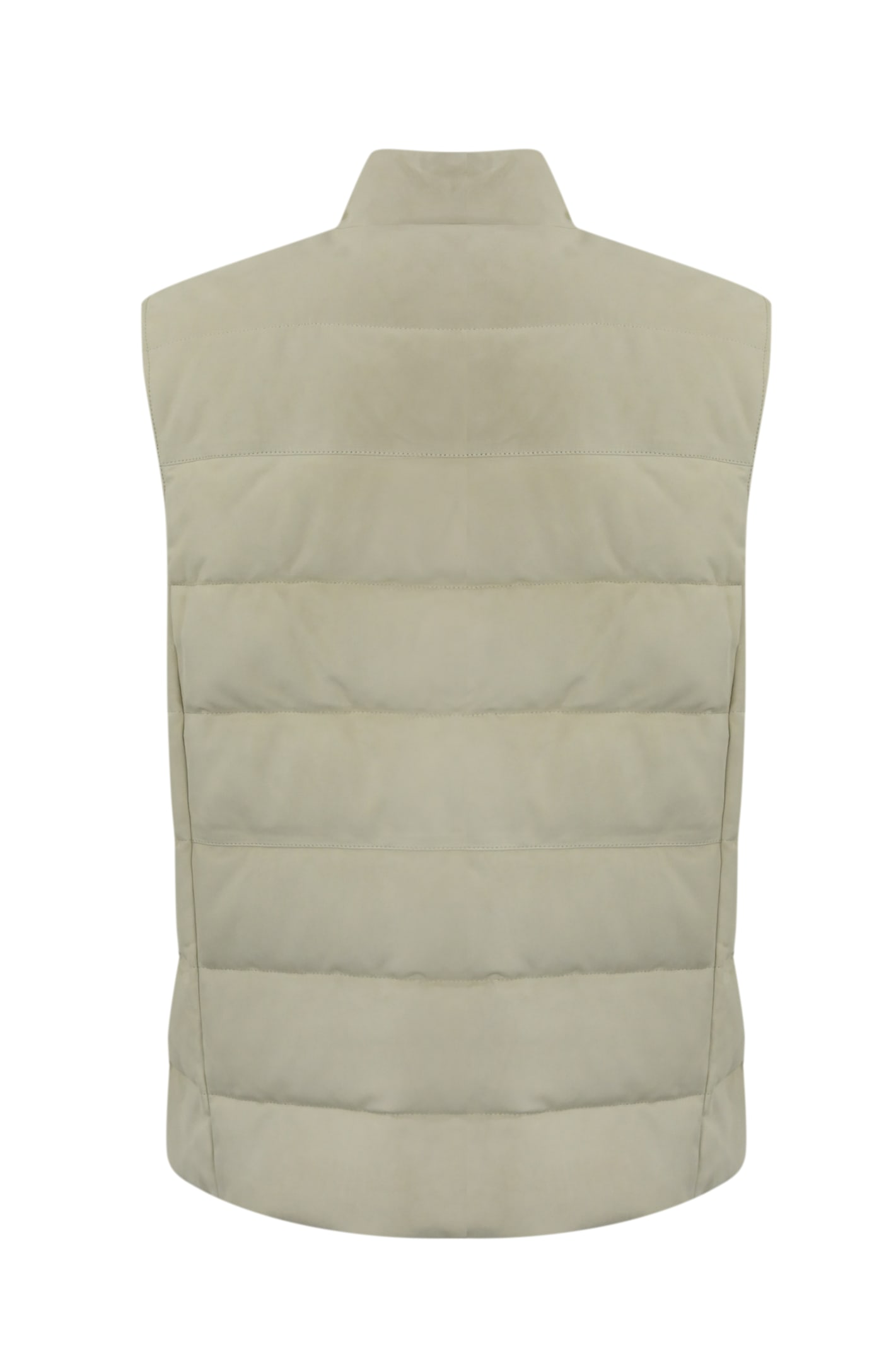 Shop Eleventy Suede Vest In Sabbia