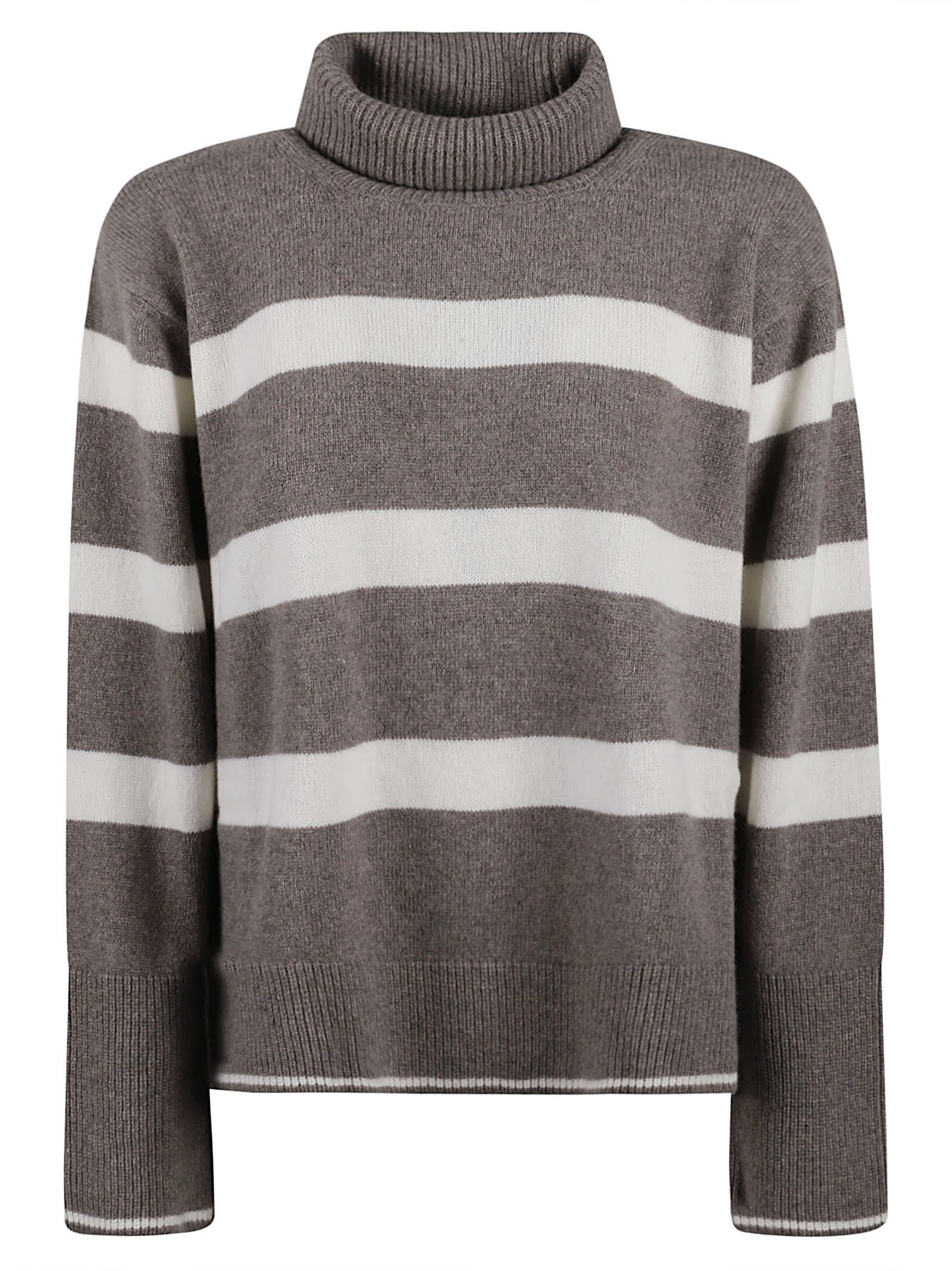 Stripe Turtleneck Sweater