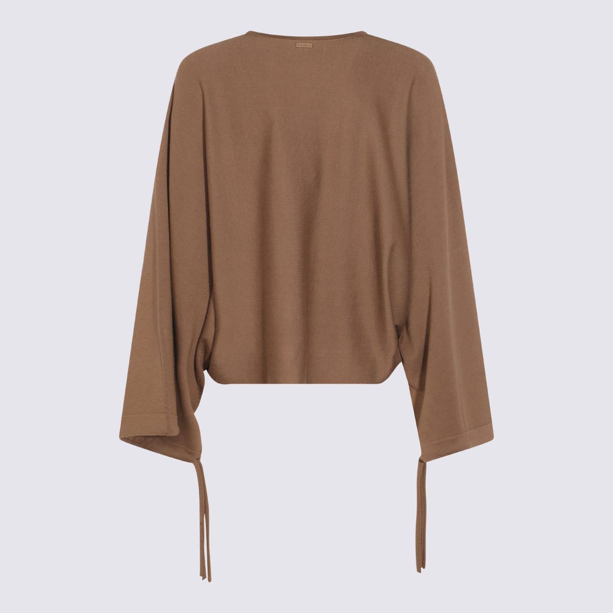 Max Mara Virgin Wool Sweater Frais In Brown