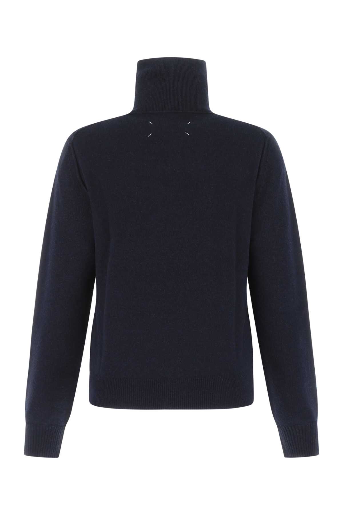 Maison Margiela Midnight Blue Cashmere Sweater In 511
