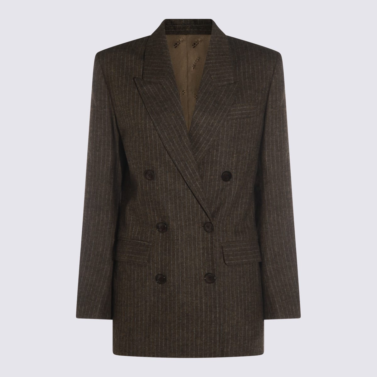 Isabel Marant Longline Blazer Featuring Button Detailing In Brown