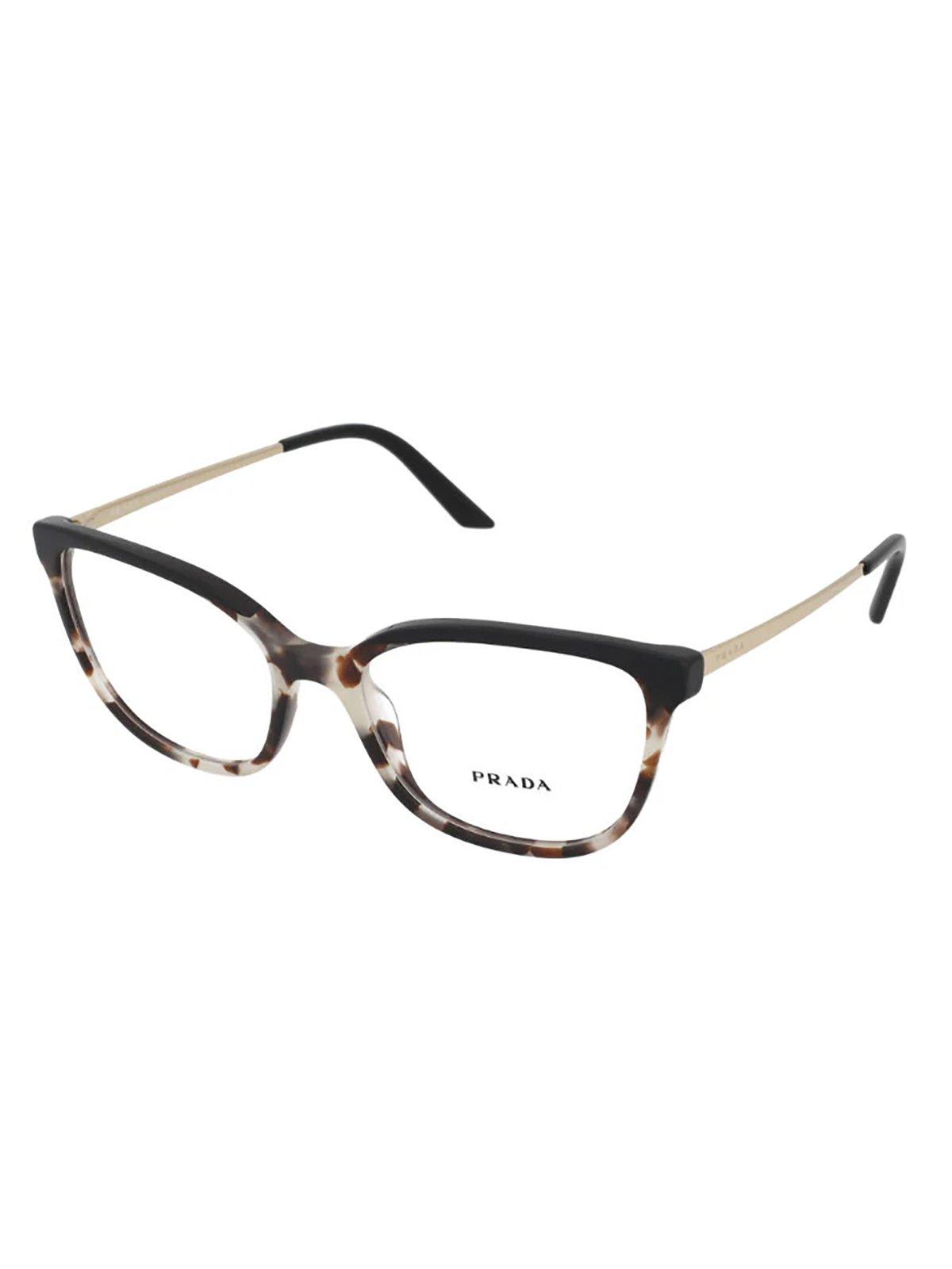 Shop Prada Cat-eye Frame Glasses In 3981o1