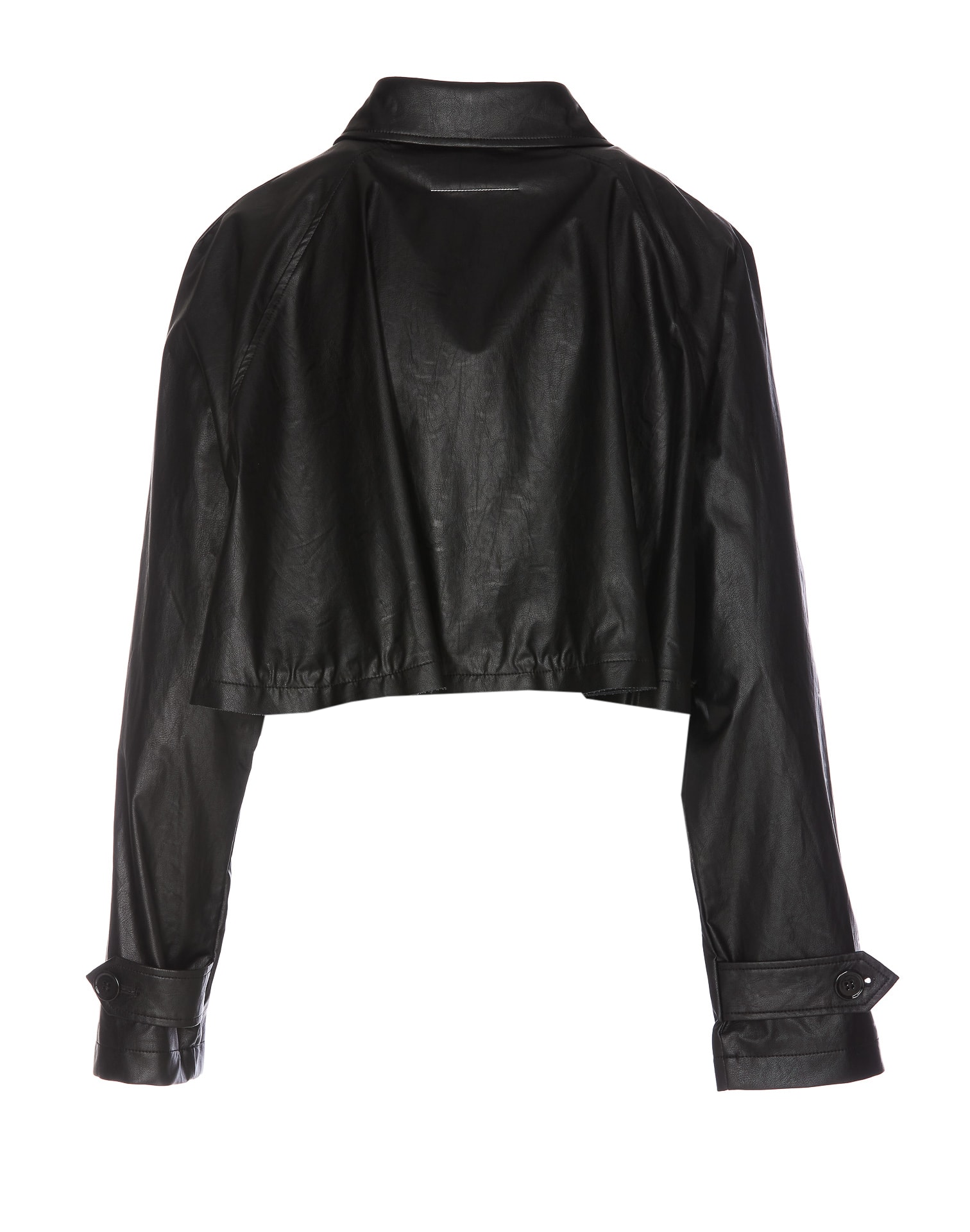Mm6 Maison Margiela Cropped Sports Jacket In Black | ModeSens