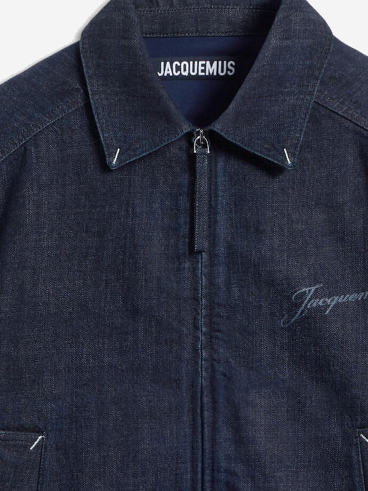 Jacquemus De-nîmes Canevas Denim Jacket In Blue