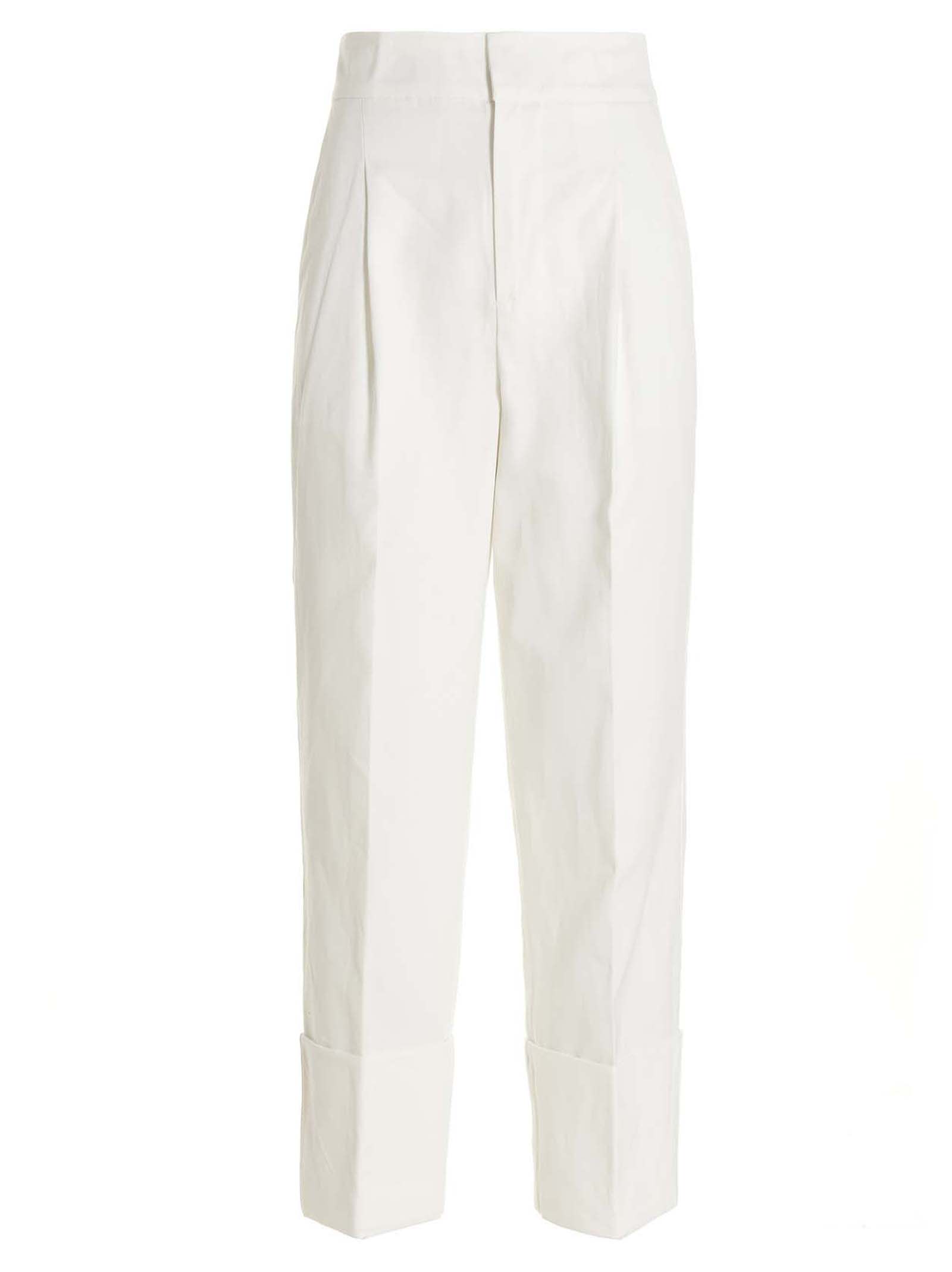 TwinSet Turn-up Cotton Trousers