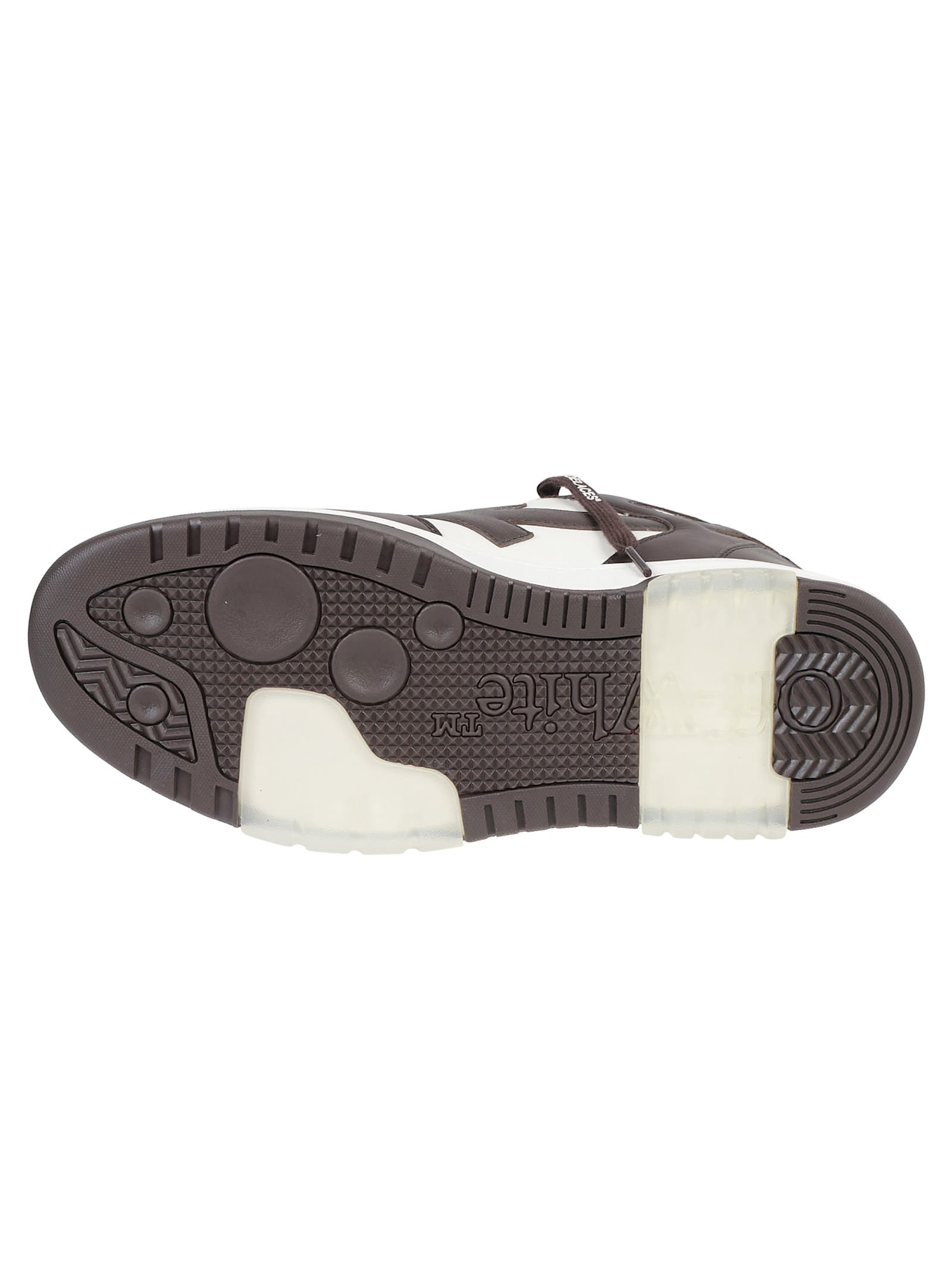 Off-white Out Of Office Leather Sneakers In Brown