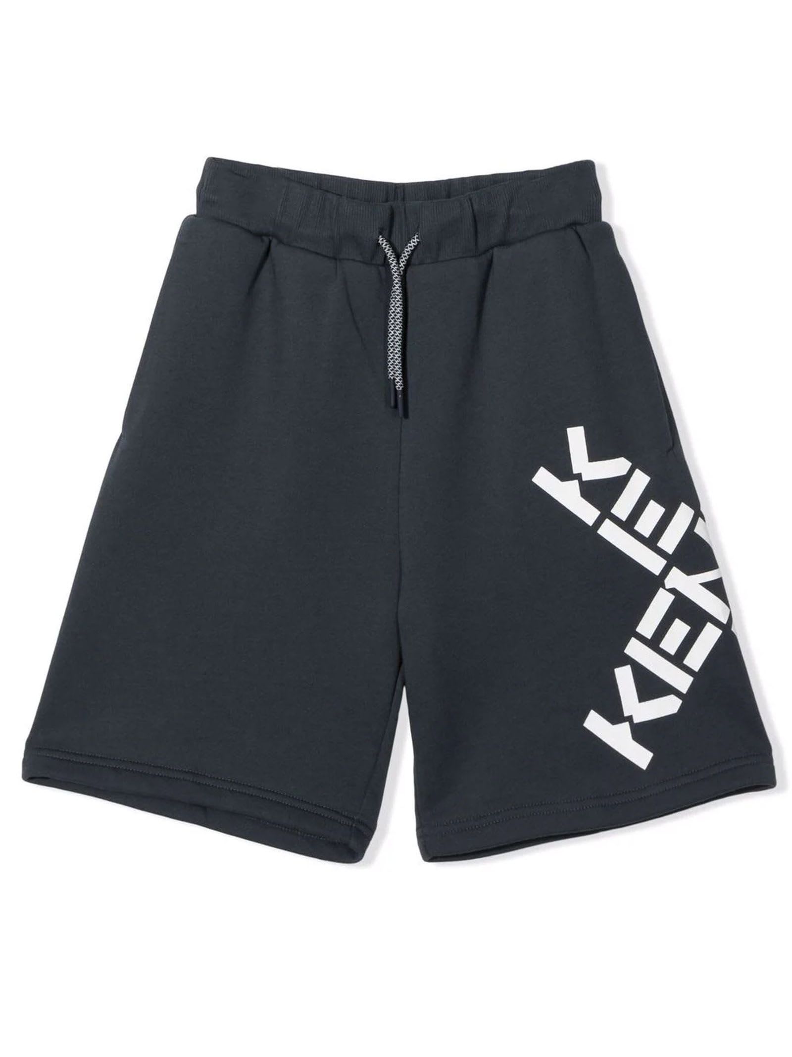 Kenzo Grey Cotton Shorts