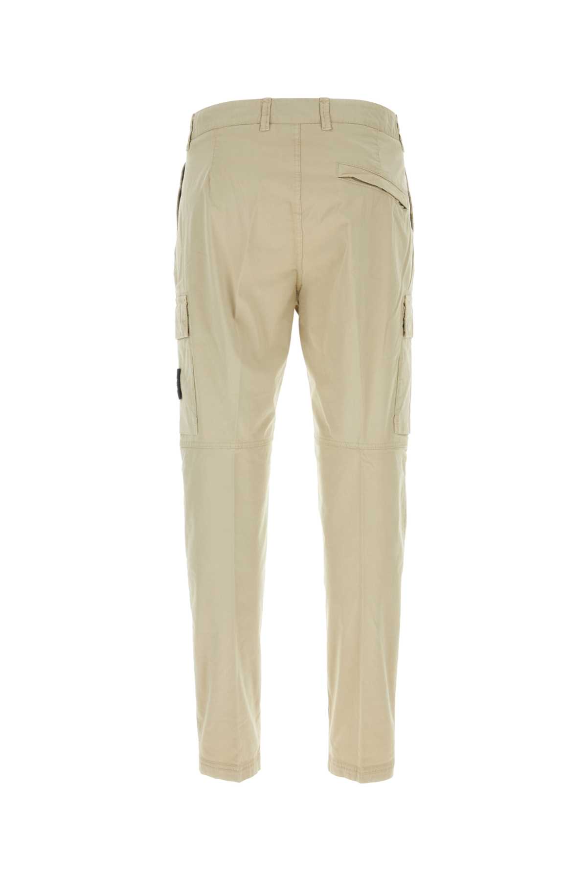 Shop Stone Island Cargo Pants In Plaster