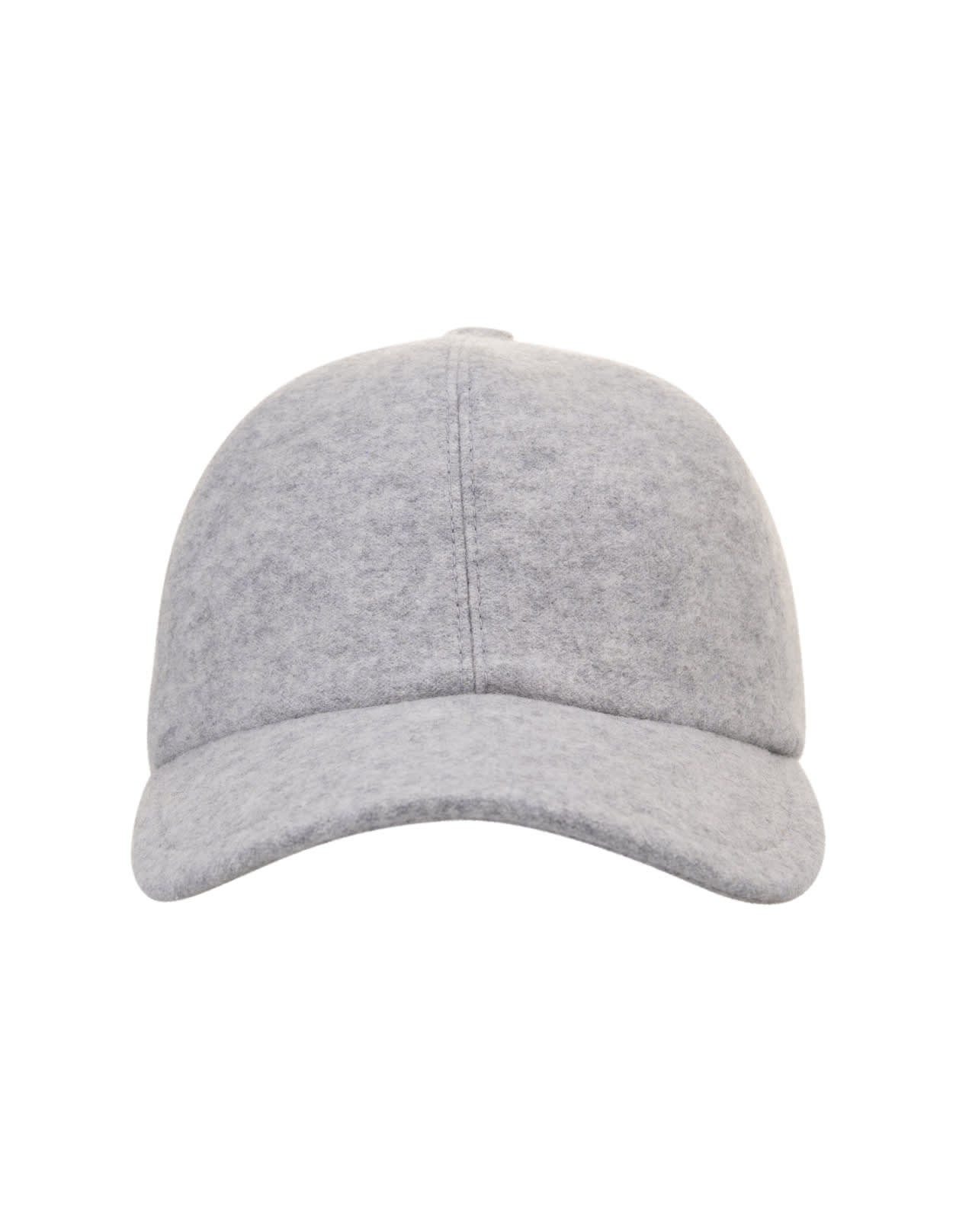 Shop Fedeli Grey Cashmere Felt Baseball Hat