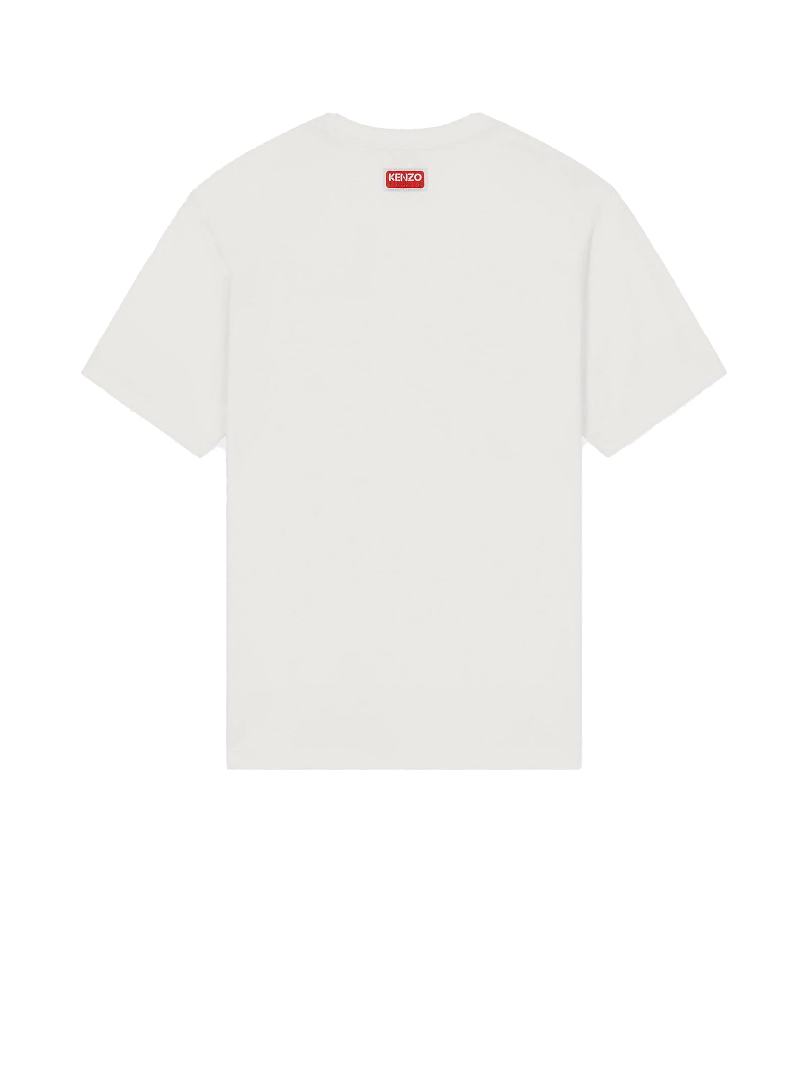 Shop Kenzo Lucky Tiger Oversized Unisex T-shirt In Off White
