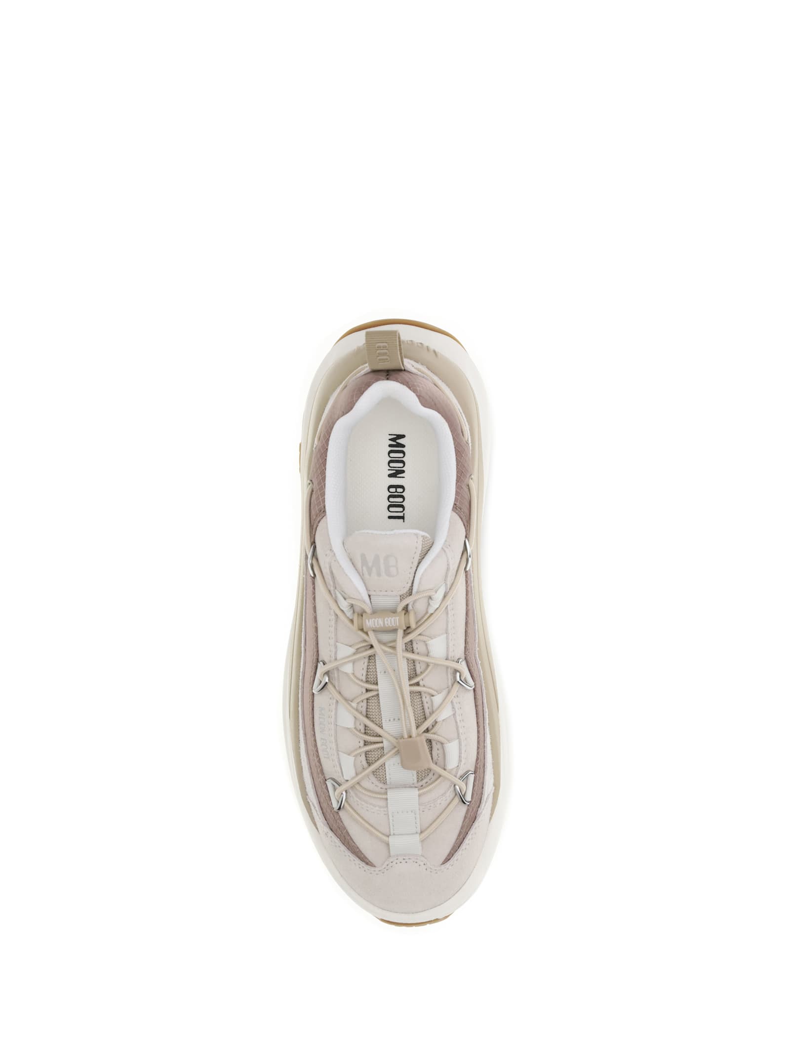 Moon Boot Chunky Sole Sneakers Featuring Mesh Panels In Multi