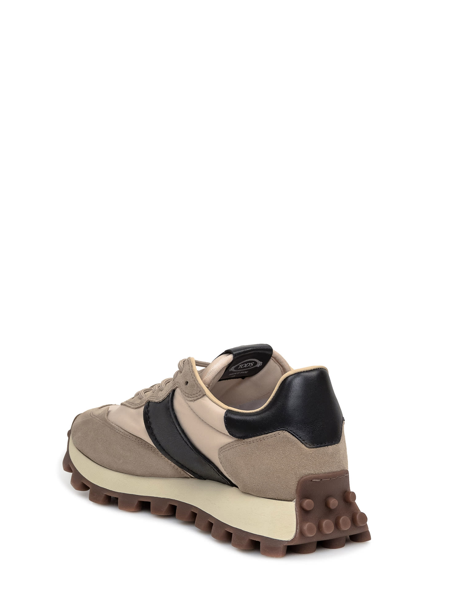 Shop Tod's Running Sneakers In Corda+gesso+nero