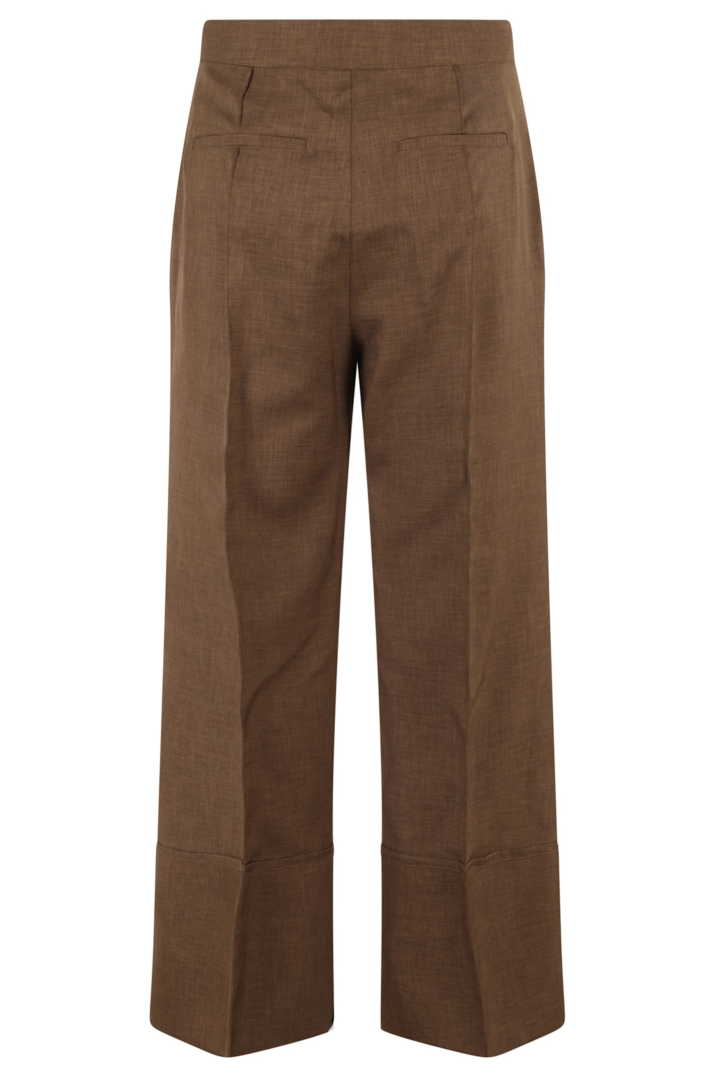 Theory Cropped Cuffed City Pants In Brown