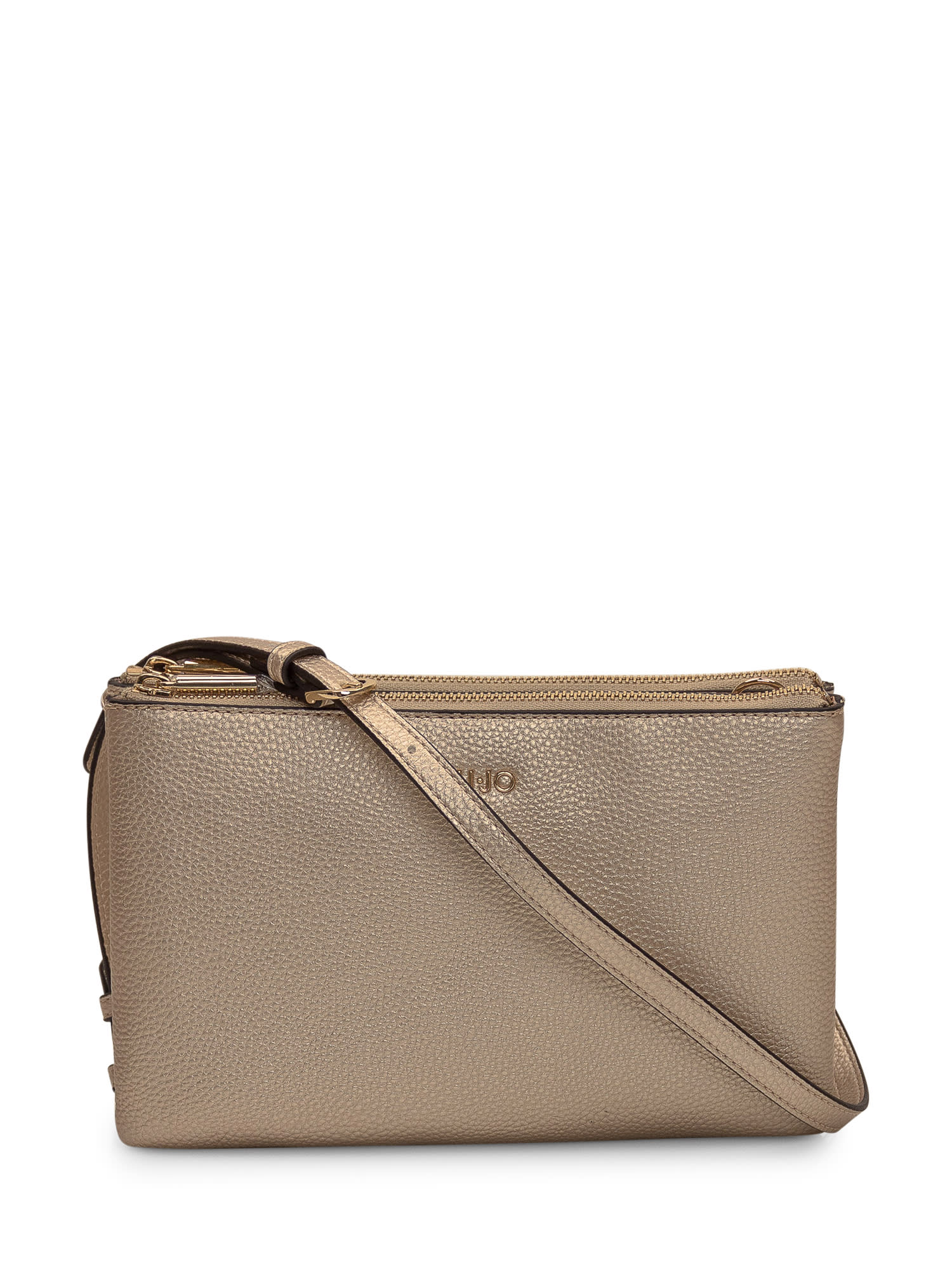 Shop Liu •jo Shoulder Bag In Light Gold
