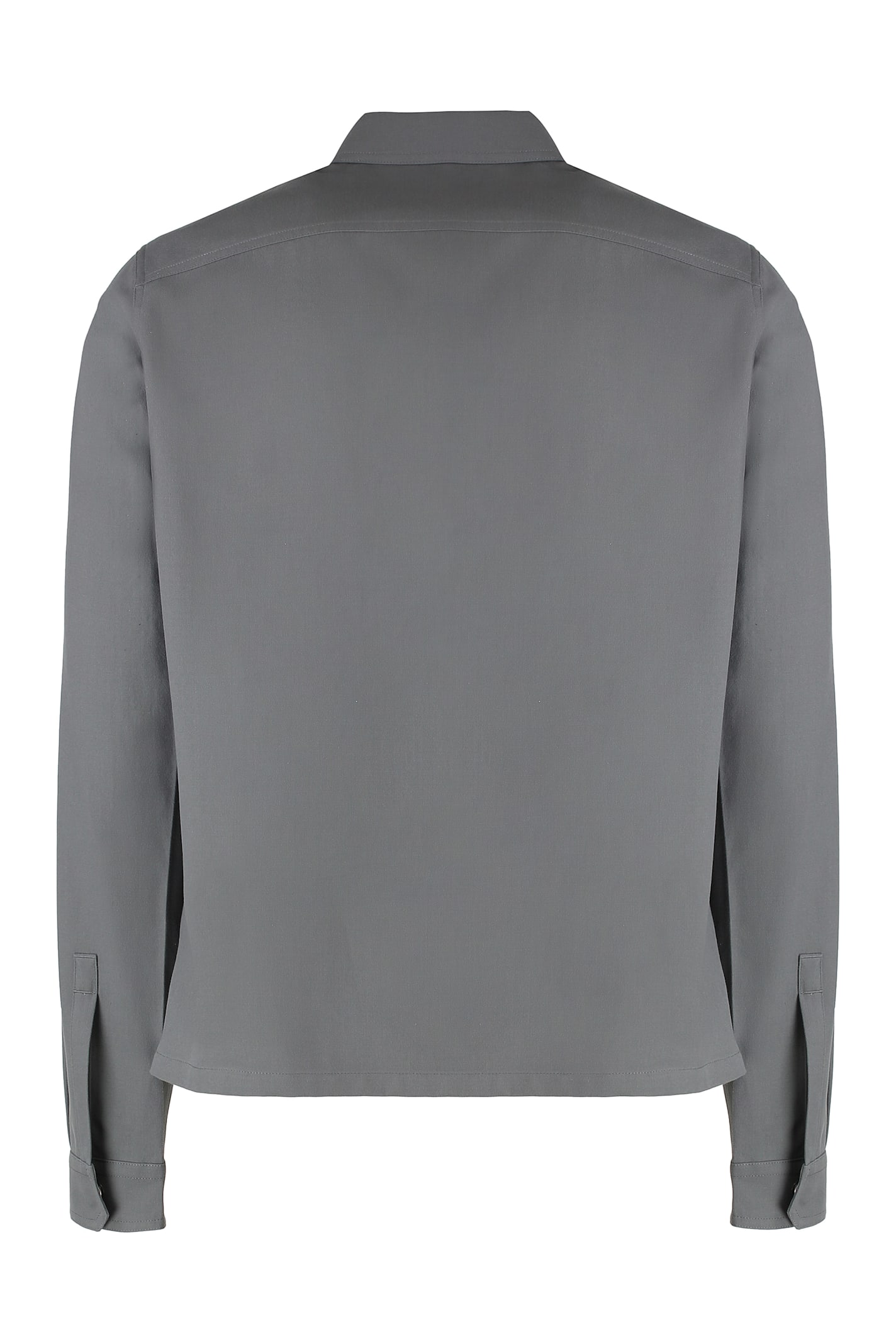 Rick Owens Performance Fabric Overshirt With Pockets In Grey