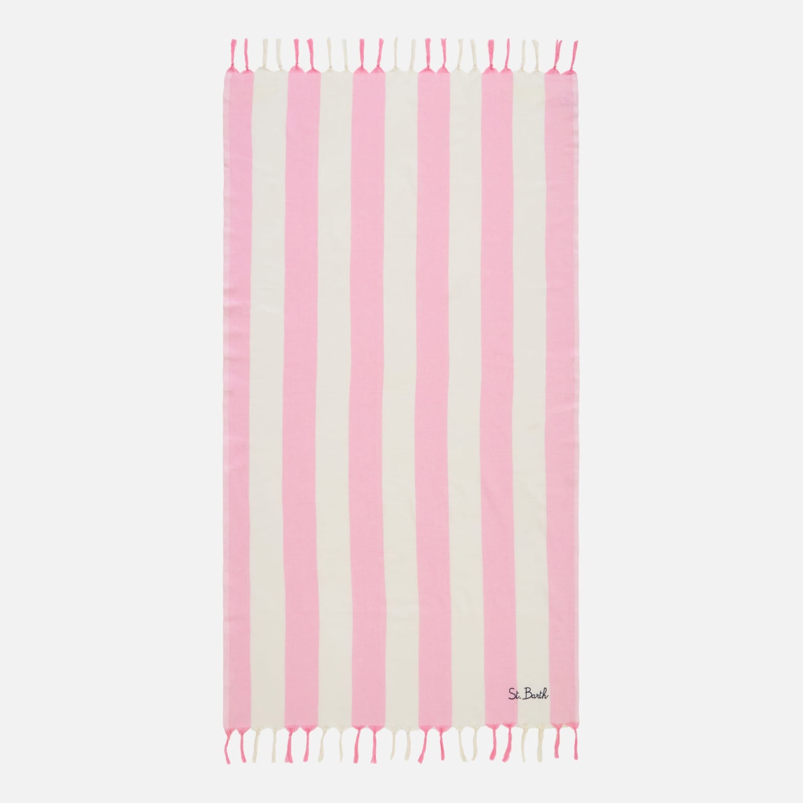 Mc2 Saint Barth Fouta Lightweight With Striped In Pink