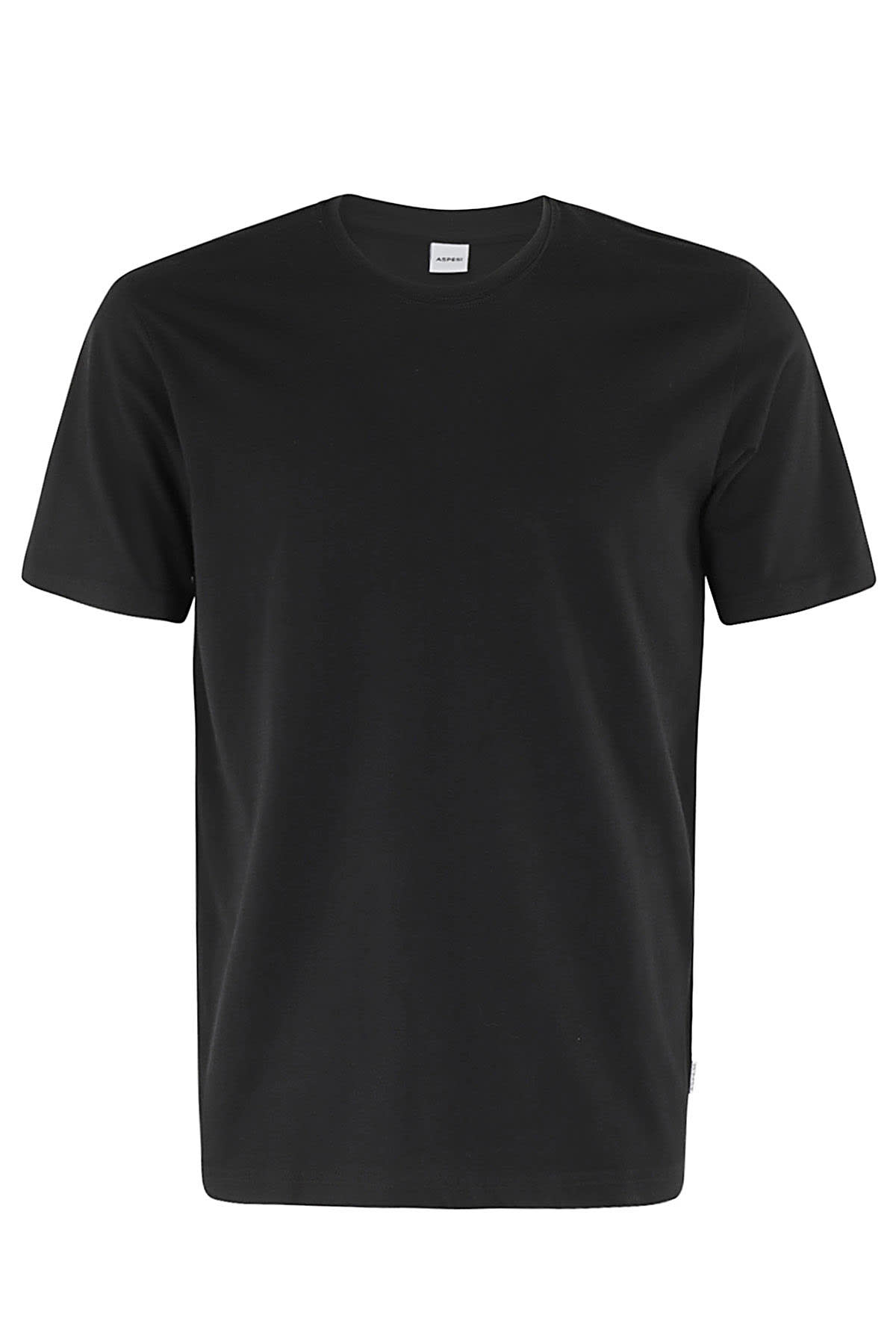 ASPESI T-SHIRT 3107 T-SHIRT IN BLACK COTTON