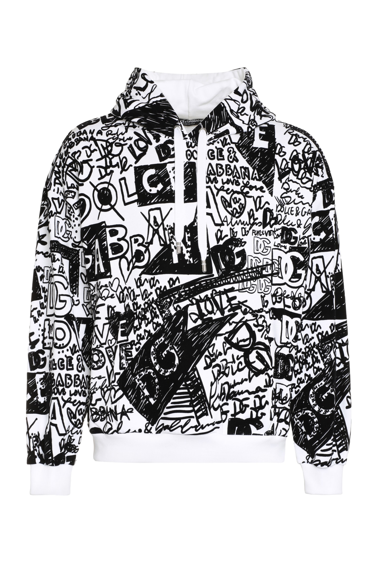 Printed Cotton Hoodie